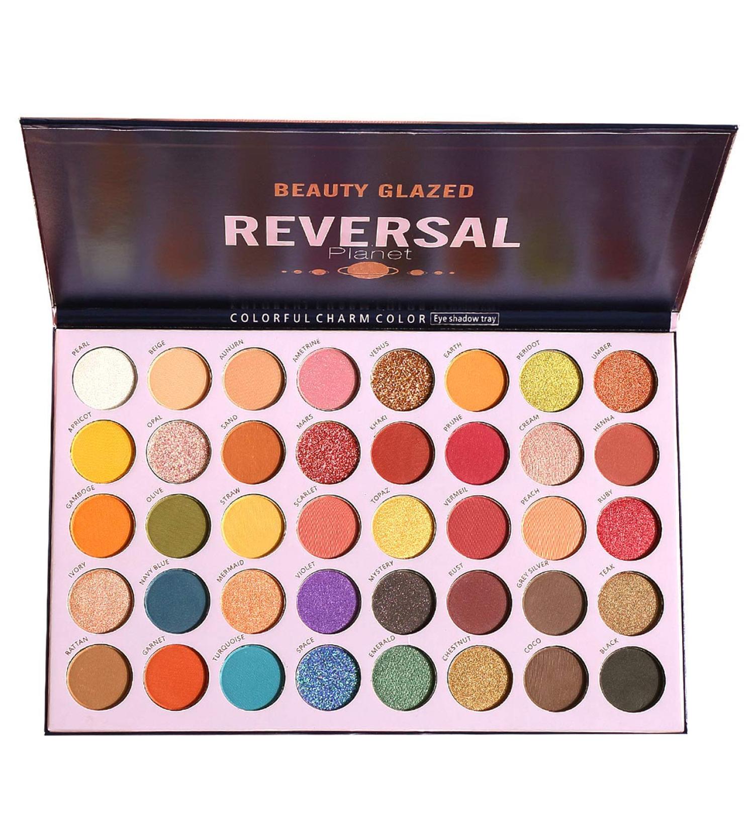 Beauty Glazed 40 Color Reversal Planet Eyeshadow Palette - Waterproof Shimmer & Shiny Makeup for Smoky Eyes | International Shipping - Buy Online on GoSupps.com