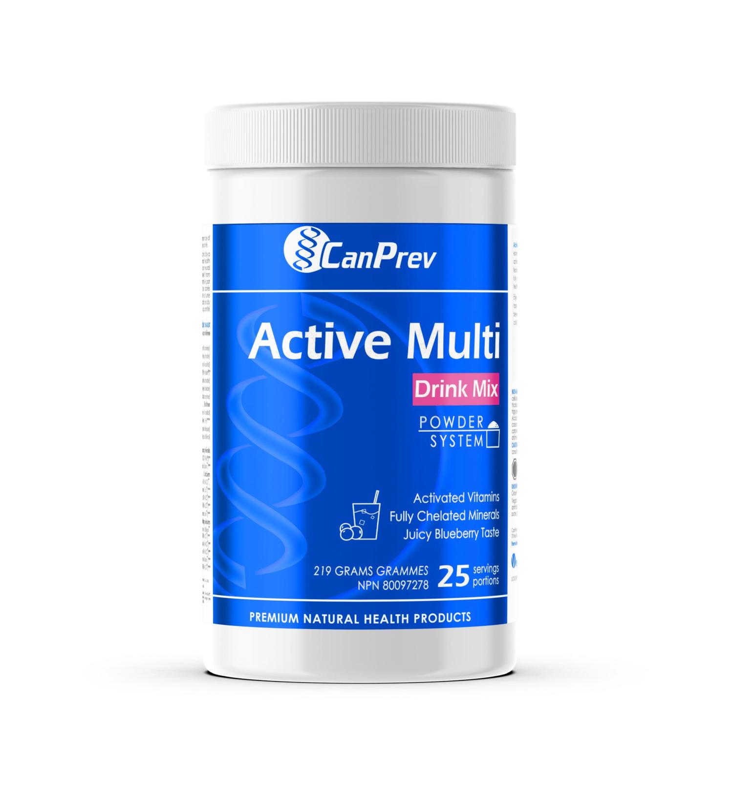 CanPrev Active Multi Drink Mix | 219g Powder | 25 Essential Vitamins And Minerals | Bioactive B Vitamins And Fully Chelated Minerals - Buy Online on GoSupps.com