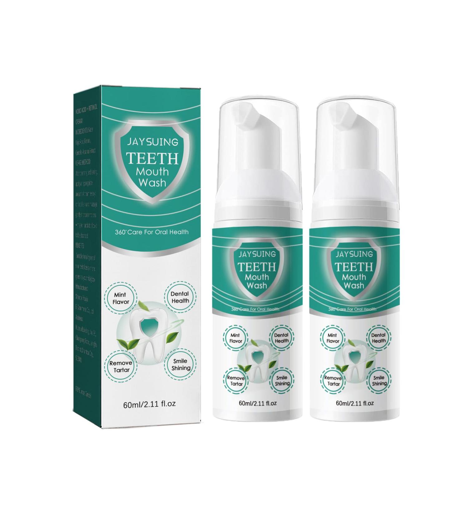 Whitening Toothpaste Foam & Mouthwash Set | 2-Piece Oral Care for Bright Teeth - Buy Online on GoSupps.com