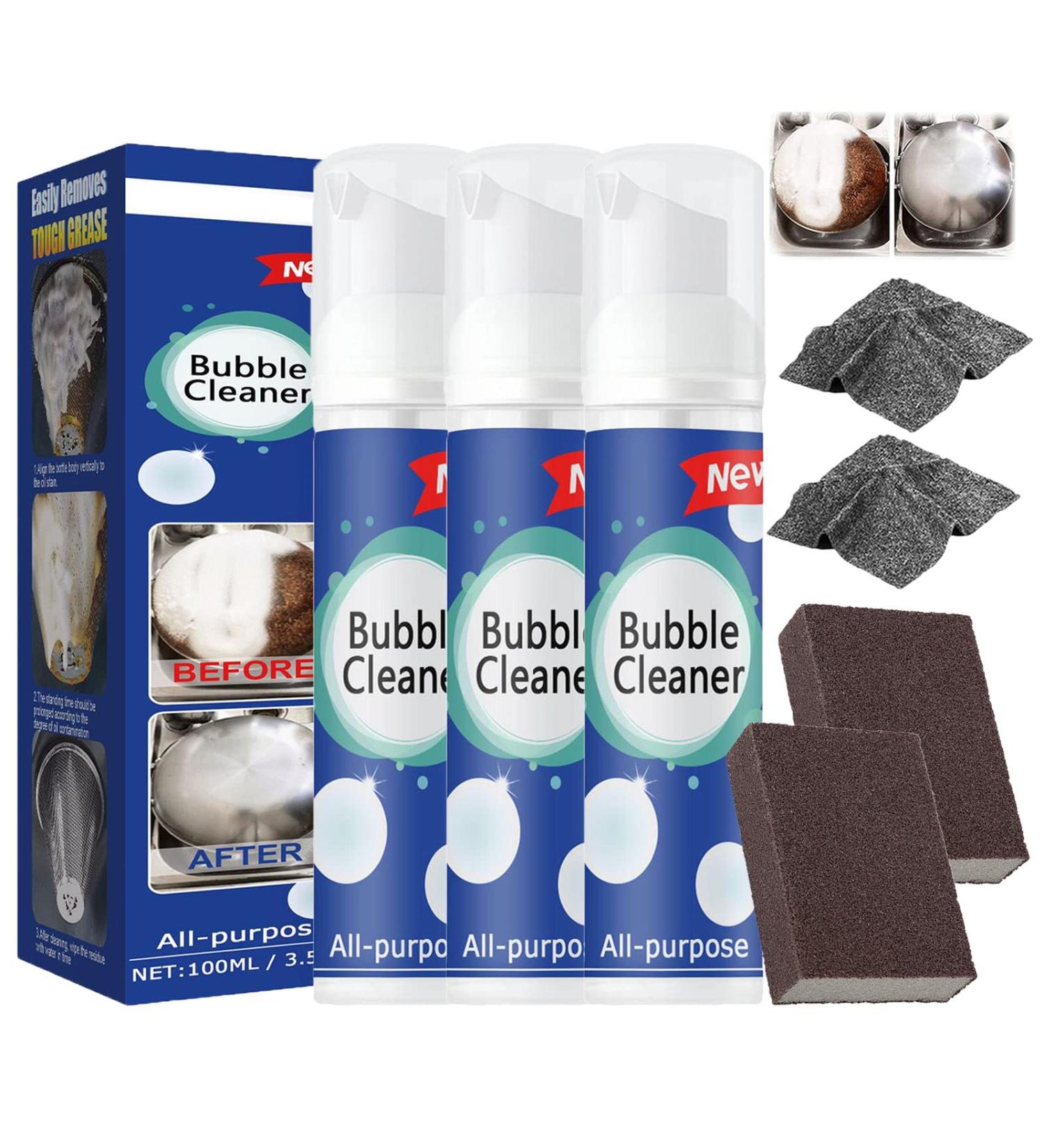 Zoto Cleaning Spray Bubble Cleaner Foam 2023 NEW North Moon Bubble Cleaner Foam Foaming Heavy Oil Stain Cleaner Rinse-free Bubble Cleaner All Purpose Stain Remover (3Pcs 100ml) 3pcs 100ml - Buy Online on GoSupps.com