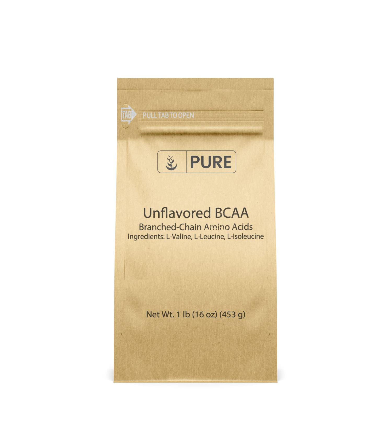Buy Pure Original Ingredients Unflavored Instantized BCAA Powder 1lb | Essential Amino Acids Supplement for Optimal Performance - Buy Online on GoSupps.com