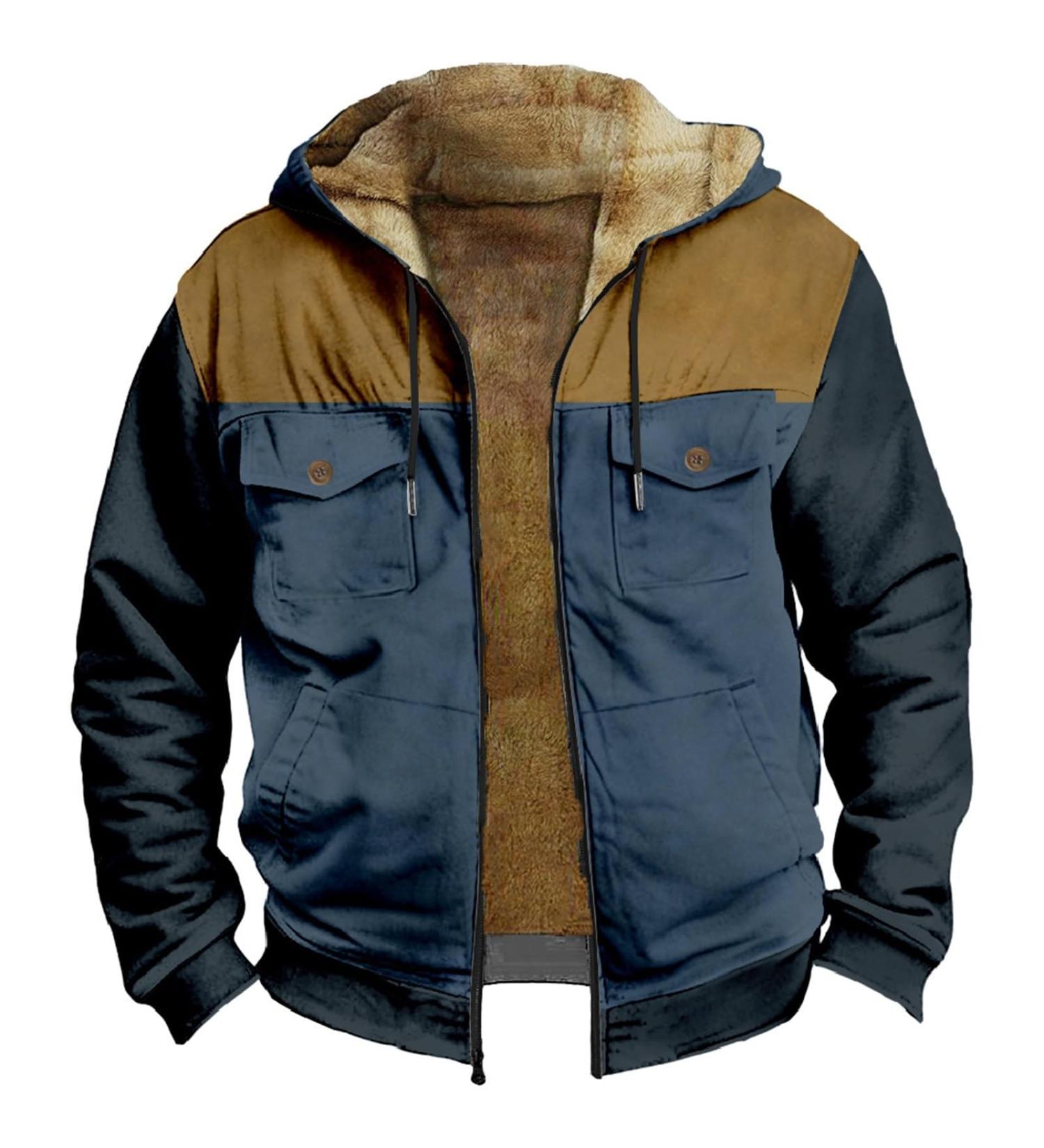Shop Hanxiulin Fleece Jacket - Plush & Cuddly Men's Winter Coat Oversized & Transition Style - Buy Online on GoSupps.com