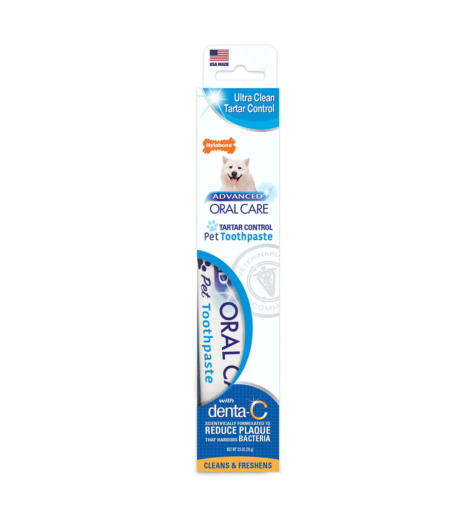 Nylabone Advanced Oral Care Dog Toothpaste 2.5 oz - Tartar Control for Healthy Teeth - International Shipping Available - Buy Online on GoSupps.com