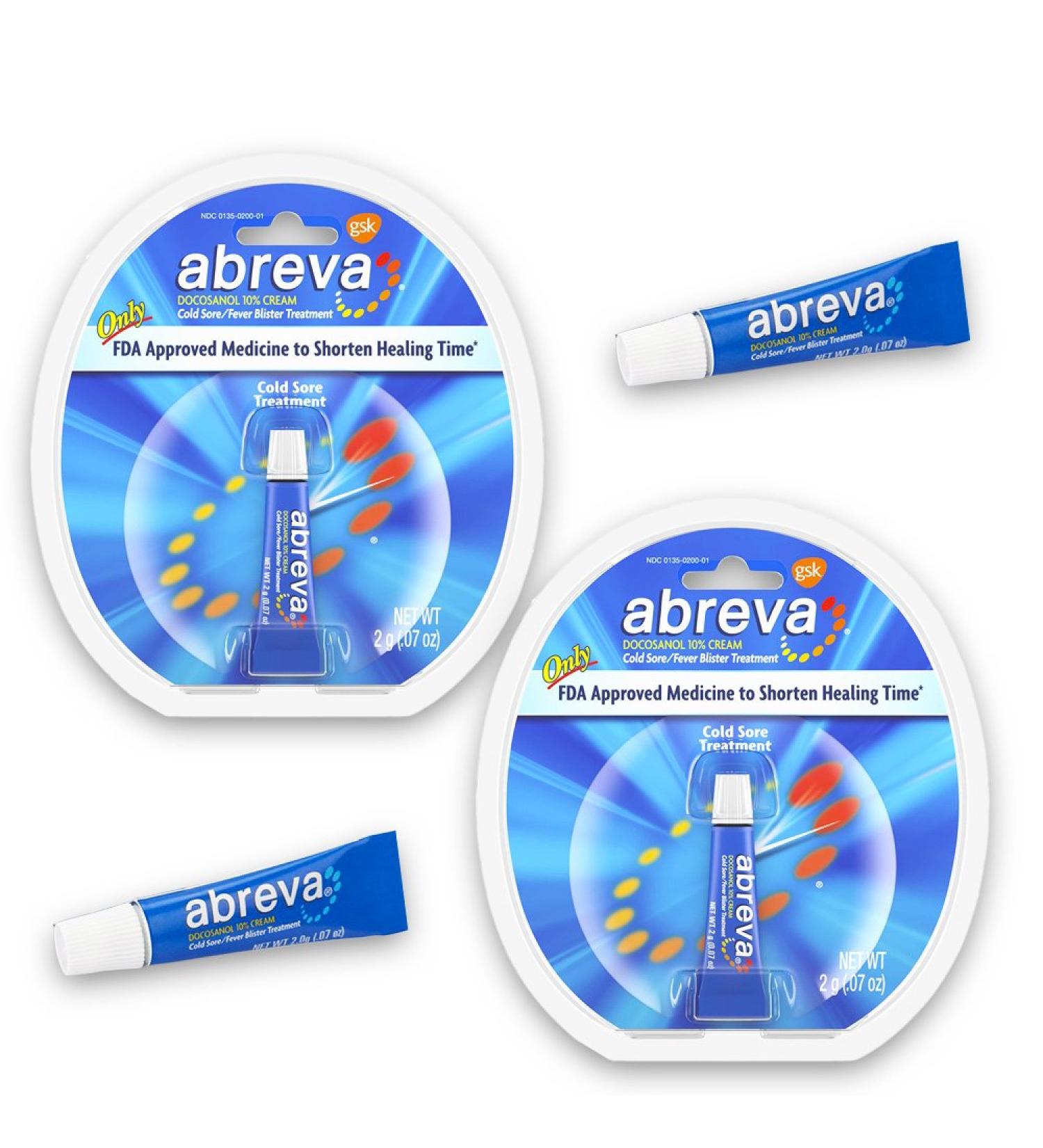 Abreva Cold Sore/Fever Blister Treatment.07-Ounce Tube (Pack of 2)