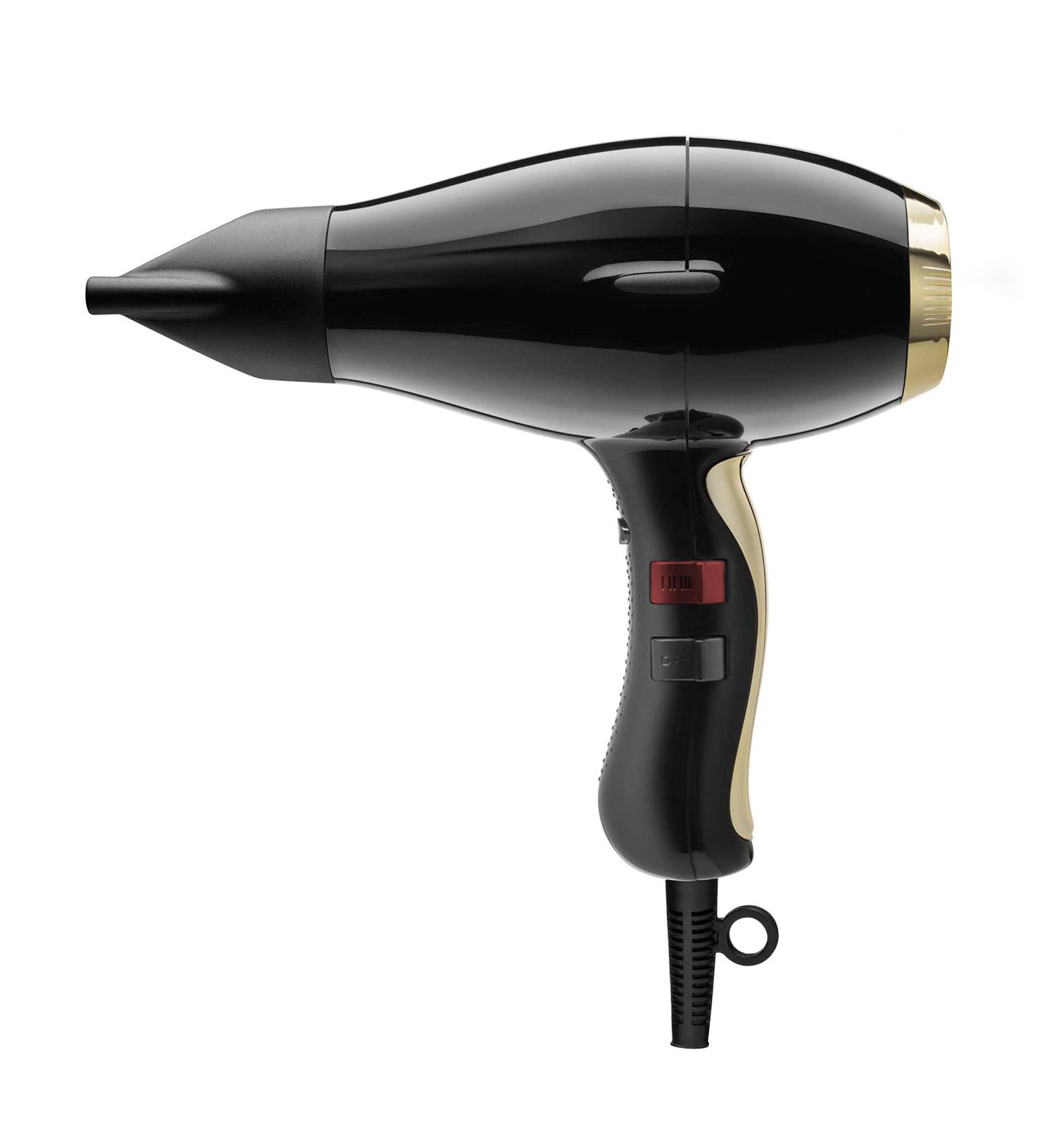 Elchim 3900 Healthy & Light Ionic Professional Hair Dryer - Lightweight 2 Concentrators Black & Gold - International Shipping Available - Buy Online on GoSupps.com