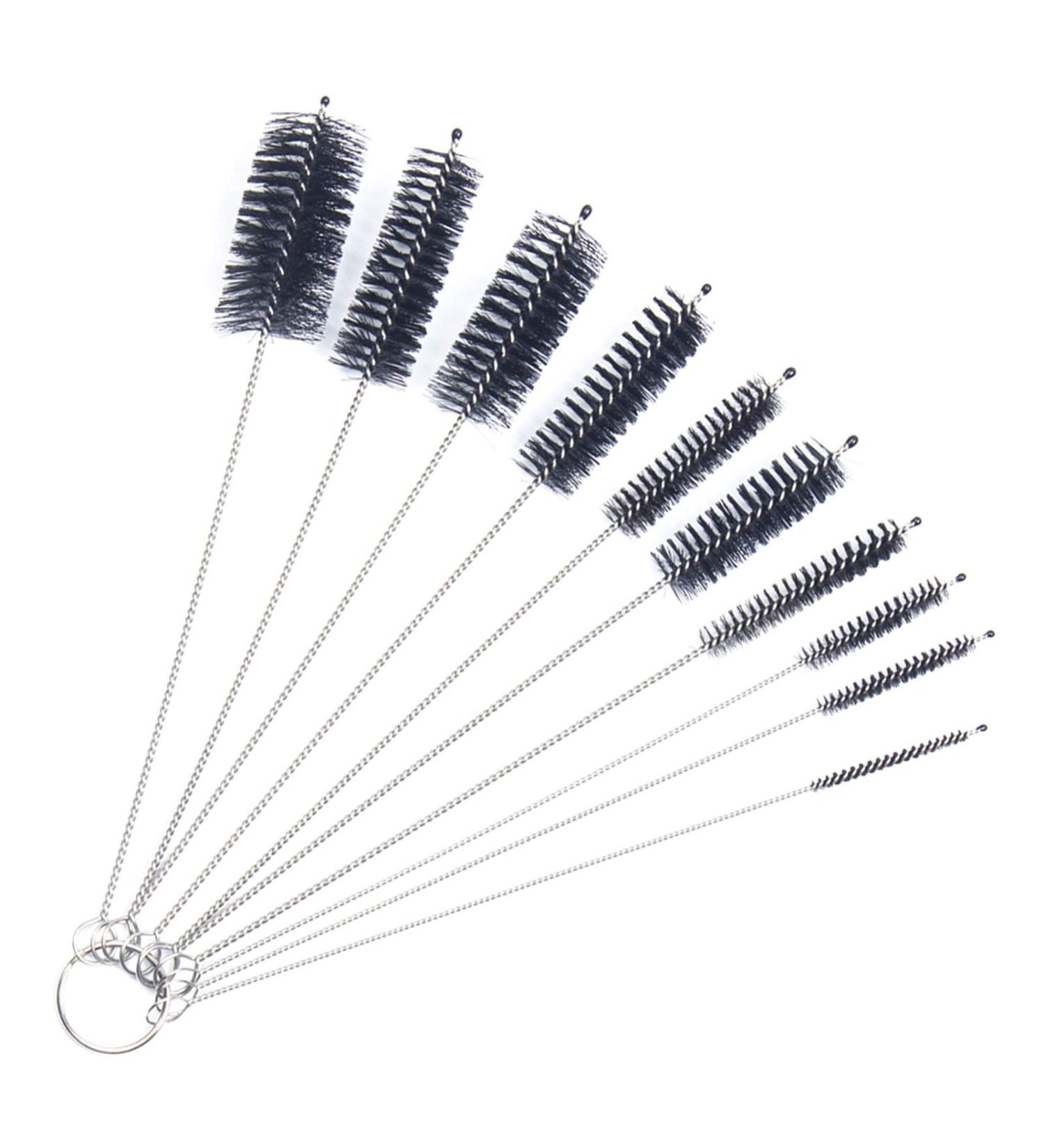 WIFUN 10 PCS Bottle Brushes - Small Straw Cleaner Brush Set for Teapot, Bottles, and Straws - Reusable Cleaning Brushes in Black (10pcs) - Buy Online on GoSupps.com