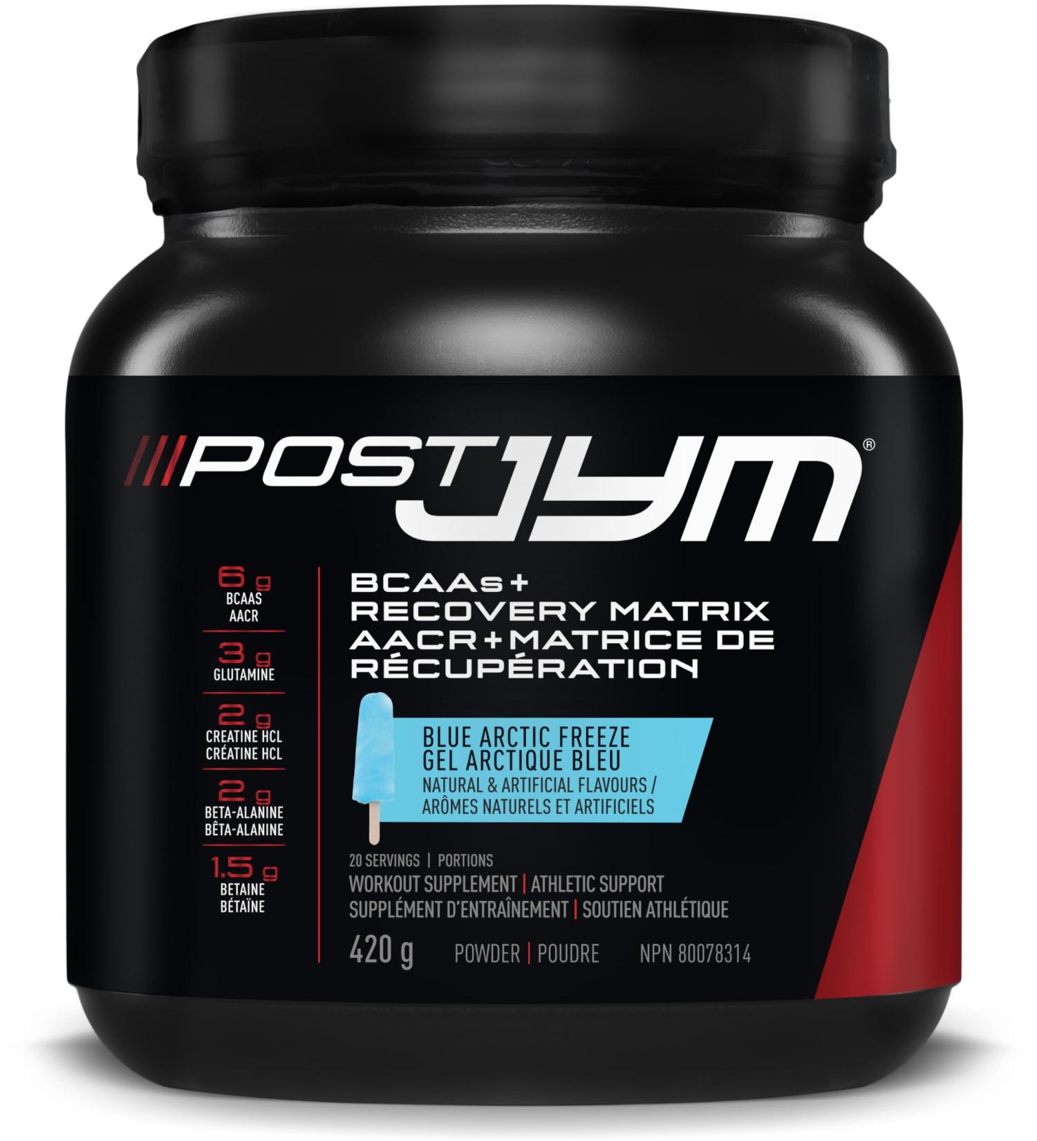 Post JYM Active Matrix Post-Workout with BCAA's Glutamine Creatine HCL Beta-Alanine and More JYM Supplement Science Blue Arctic Freeze 20 Servings Blue Raspberry - Buy Online on GoSupps.com