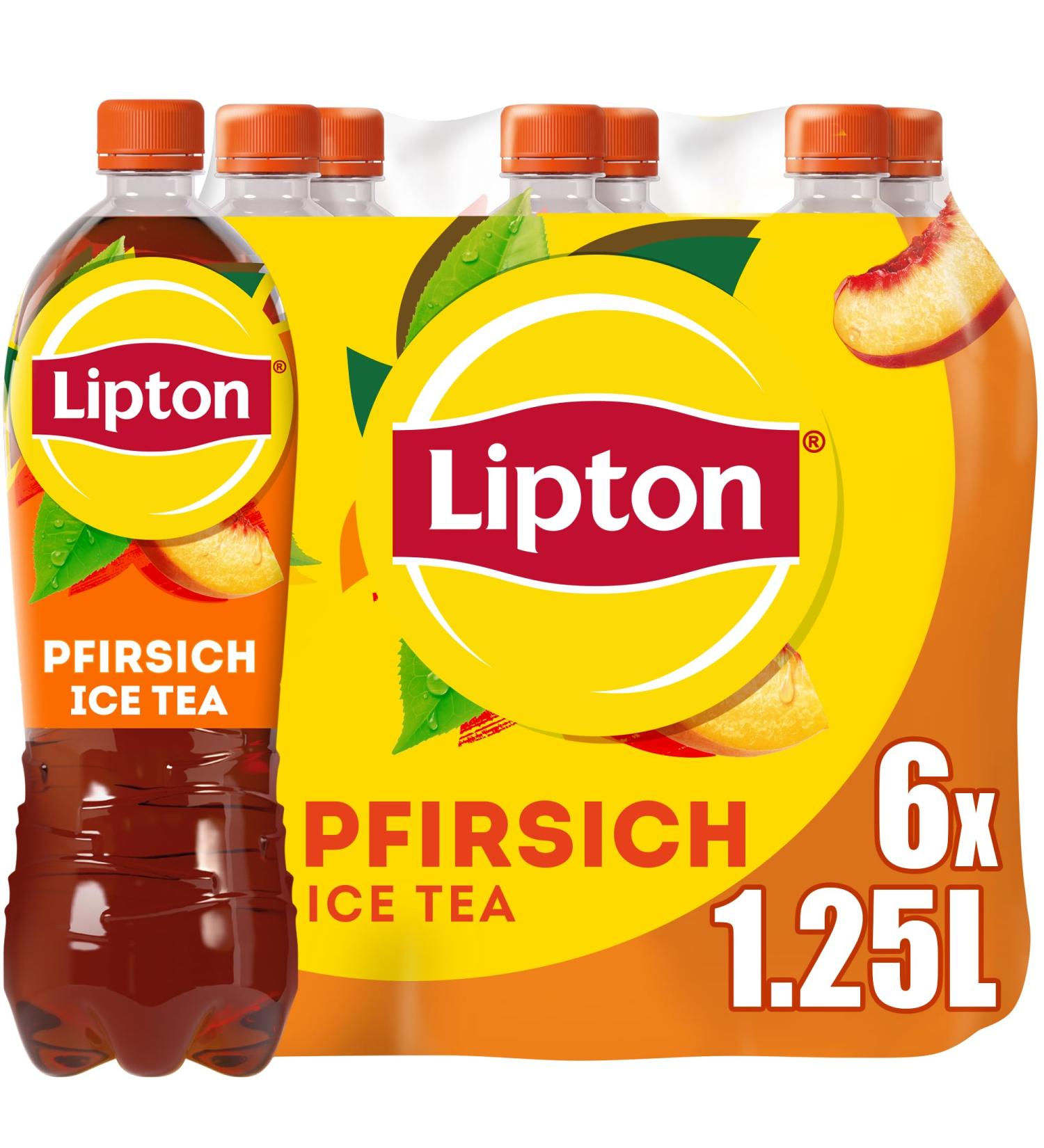 Buy Lipton Ice Tea Peach Flavor - Convenient 6 x 1.25L Disposable Packs | International Shipping Available - Buy Online on GoSupps.com
