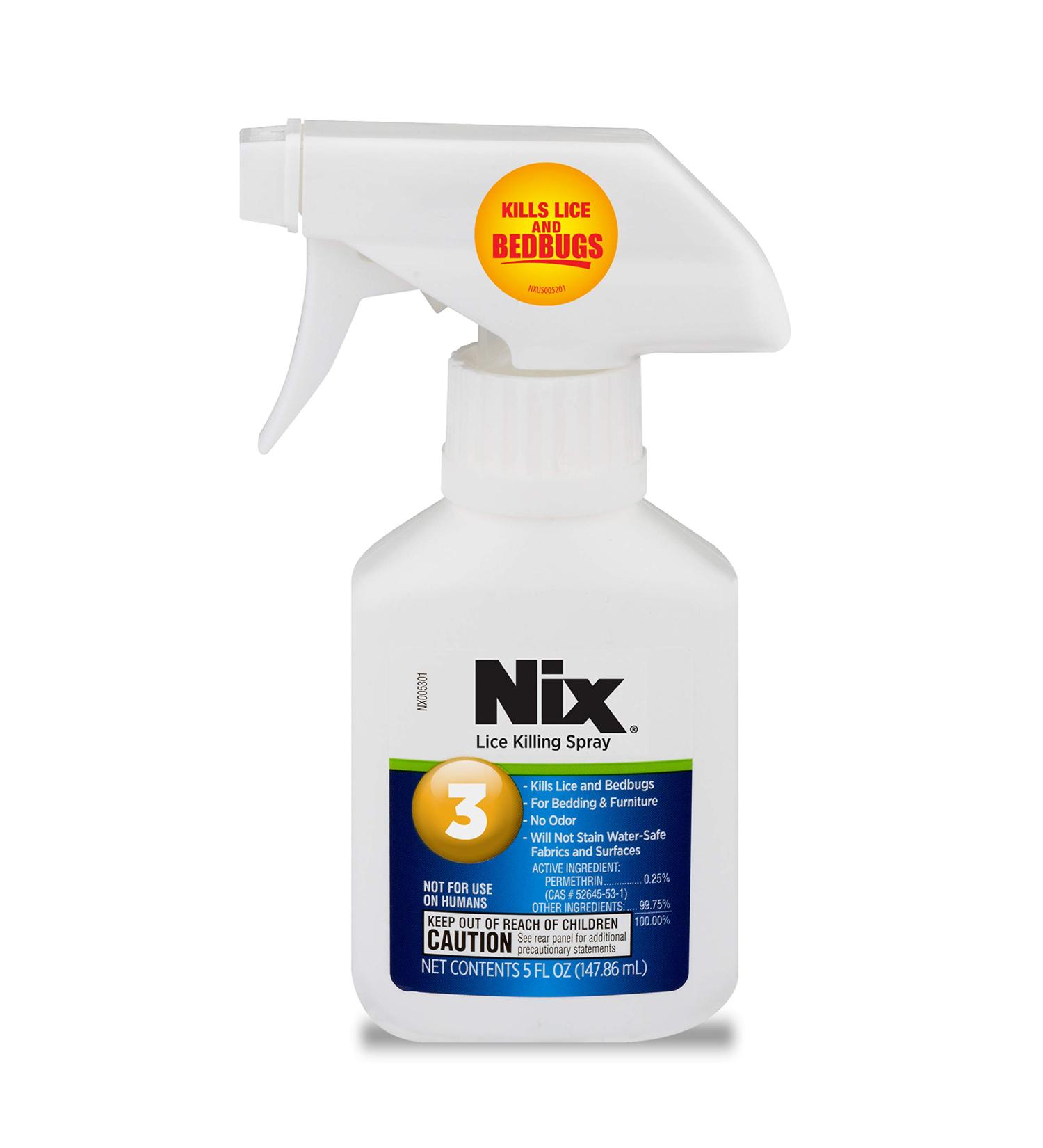 Nix Lice & Bed Bug Killing Spray - 5 fl oz | Home, Bedding, & Furniture Control - Buy Online on GoSupps.com