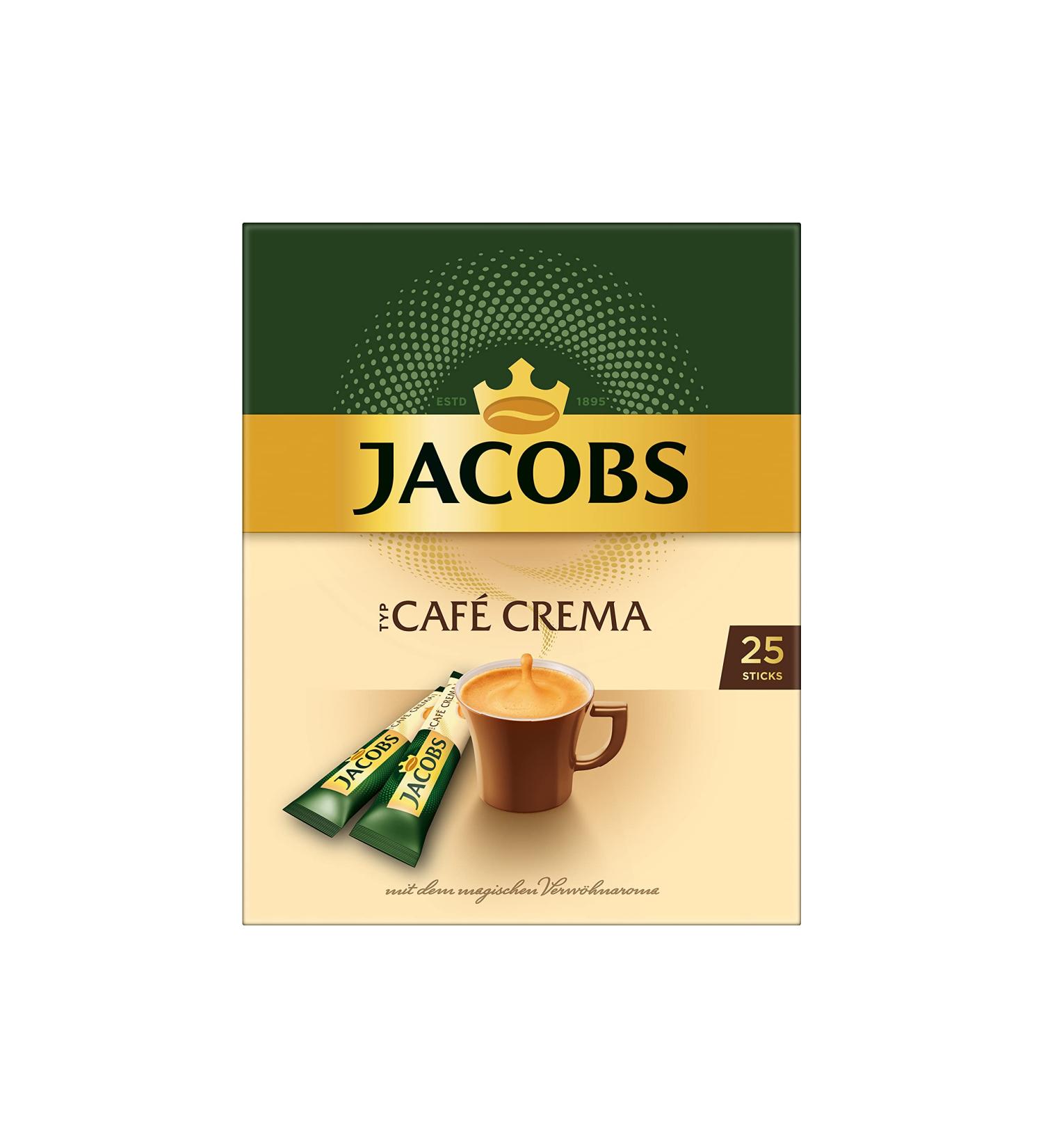 Buy Jacobs Soluble Coffee Caf Crema - 25 Instant Coffee Sticks for 25 Delicious Drinks - 45g Pack | International Shipping Available - Buy Online on GoSupps.com