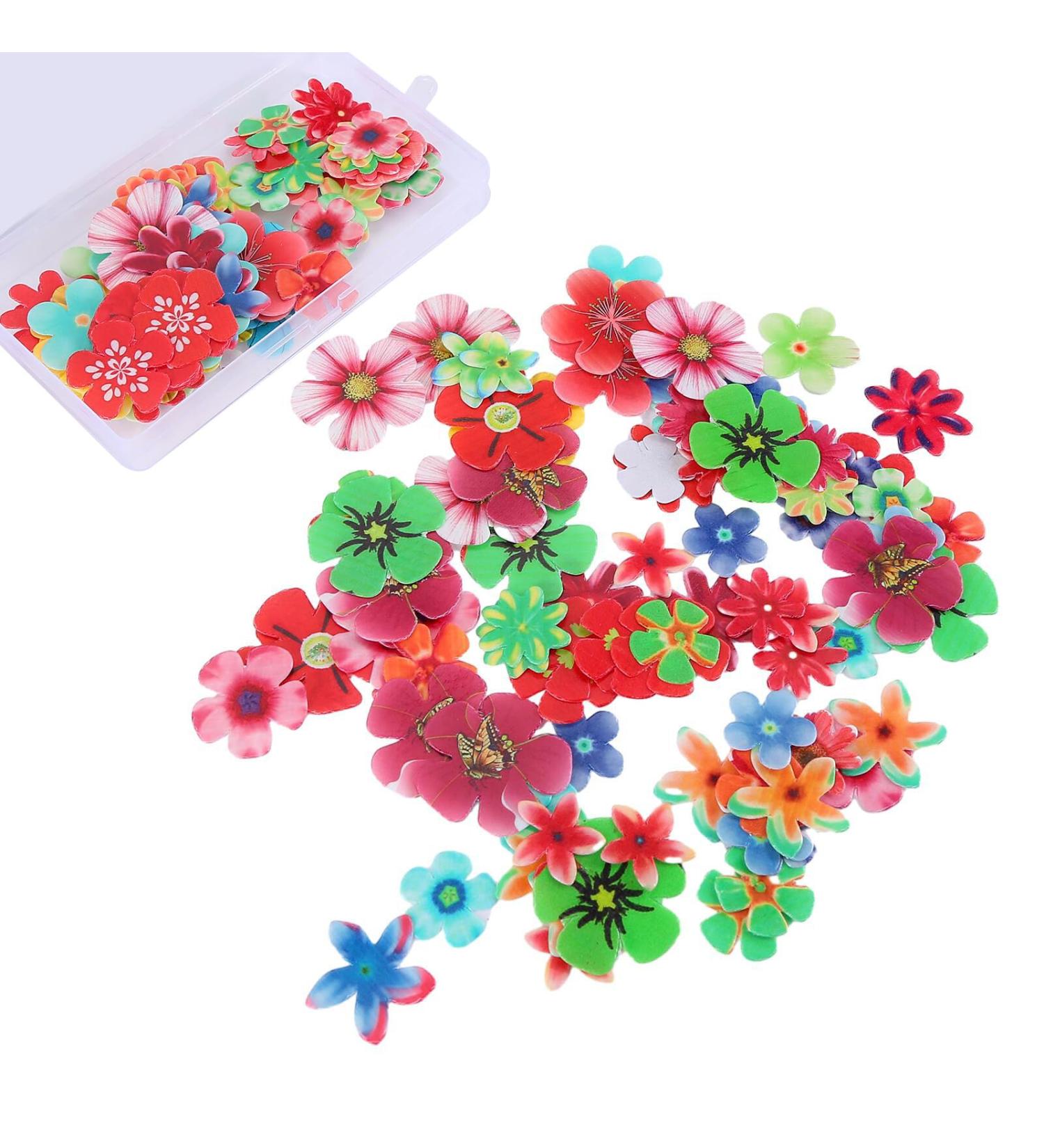 Edible Flowers Cake Toppers Asudaro Multicolour Edible Cake Decorations Flower Birthday Cake Toppers For Girls Women'S Baby Shower Birthday Wedding Party Cake Wall Party Food Decorations Thin 180pcs - Buy Online on GoSupps.com