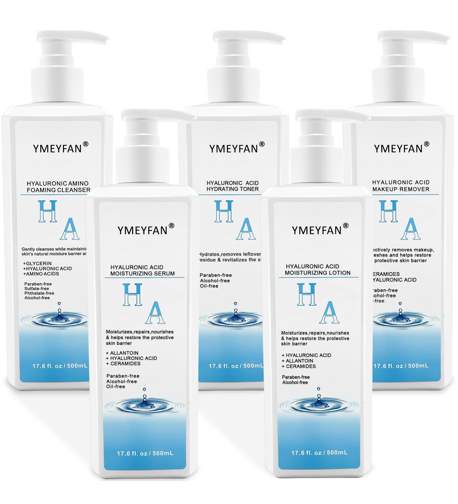 Best Facial Kits for Estheticians | Large 17.6 Fl Oz Skin Care Set | Hyaluronic Acid Products for Beauty Salons | Paraben Free - Buy Online on GoSupps.com