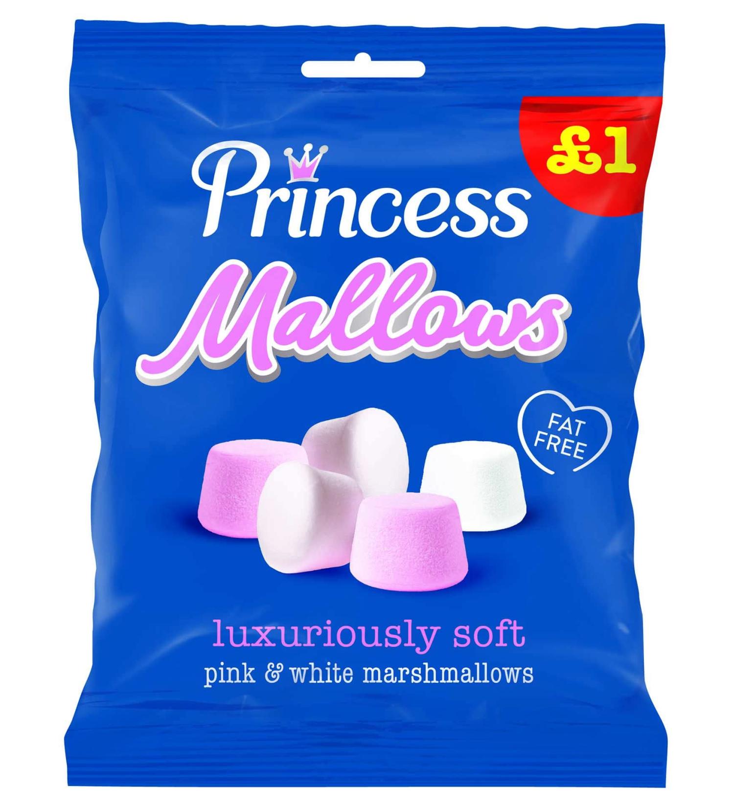 Barratts Sweets 12 Bags (Princess Mallows 12 x 150g)