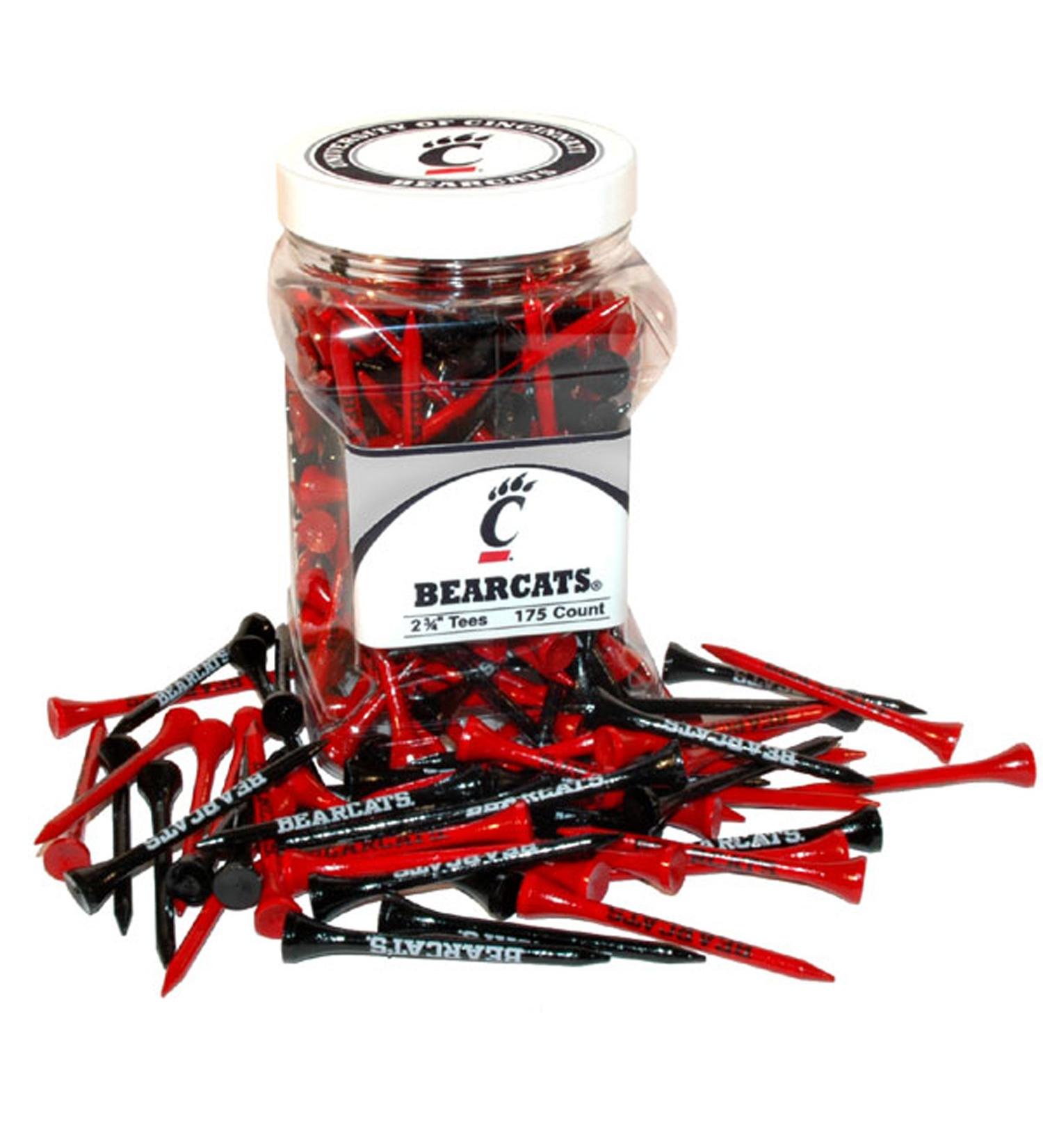Team Golf NCAA Unisex-Adult Jar Includes 175 Multi-Colored 2-3/4" Regulation Tees with Team Imprint. Cincinnati Bearcats One Size Multi Team Color