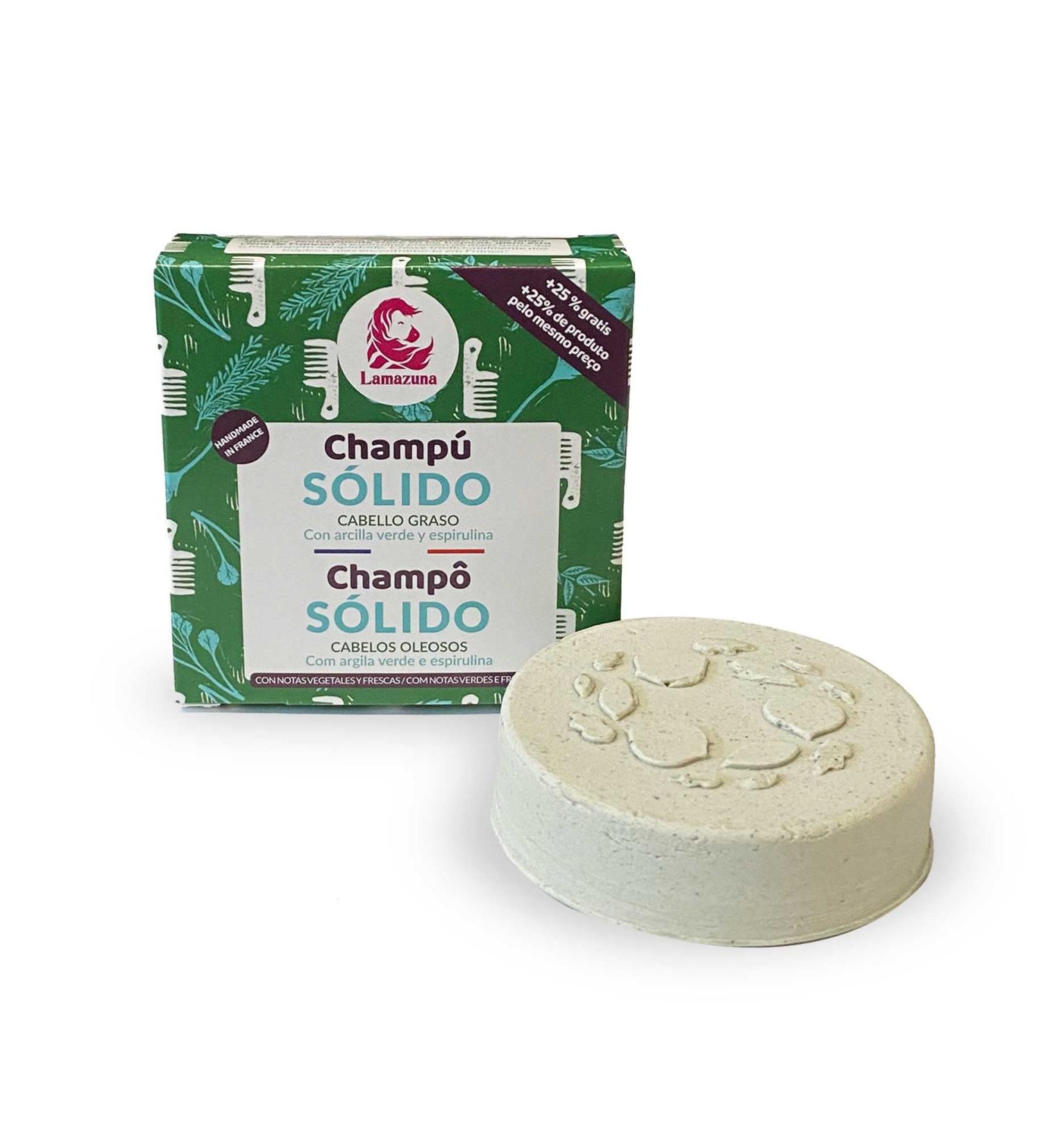 Lamazuna - Solid shampoo with Spirulina for oily hair - 70 ml