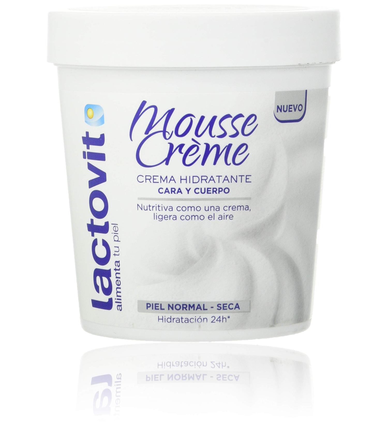 Lactovit Mousse Creme - Hydrating Face & Body Cream for Normal to Dry Skin Nourishing & Lightweight 8.5 oz (250ml) - International Shipping Available - Buy Online on GoSupps.com
