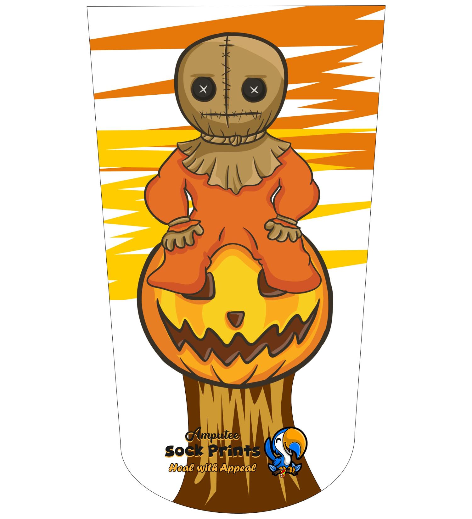 Child Scarecrow Pumpkin Stump Sock V2 - Cute Amputee Stump Sock for Healing with Appeal | 3Ply - Buy Online on GoSupps.com