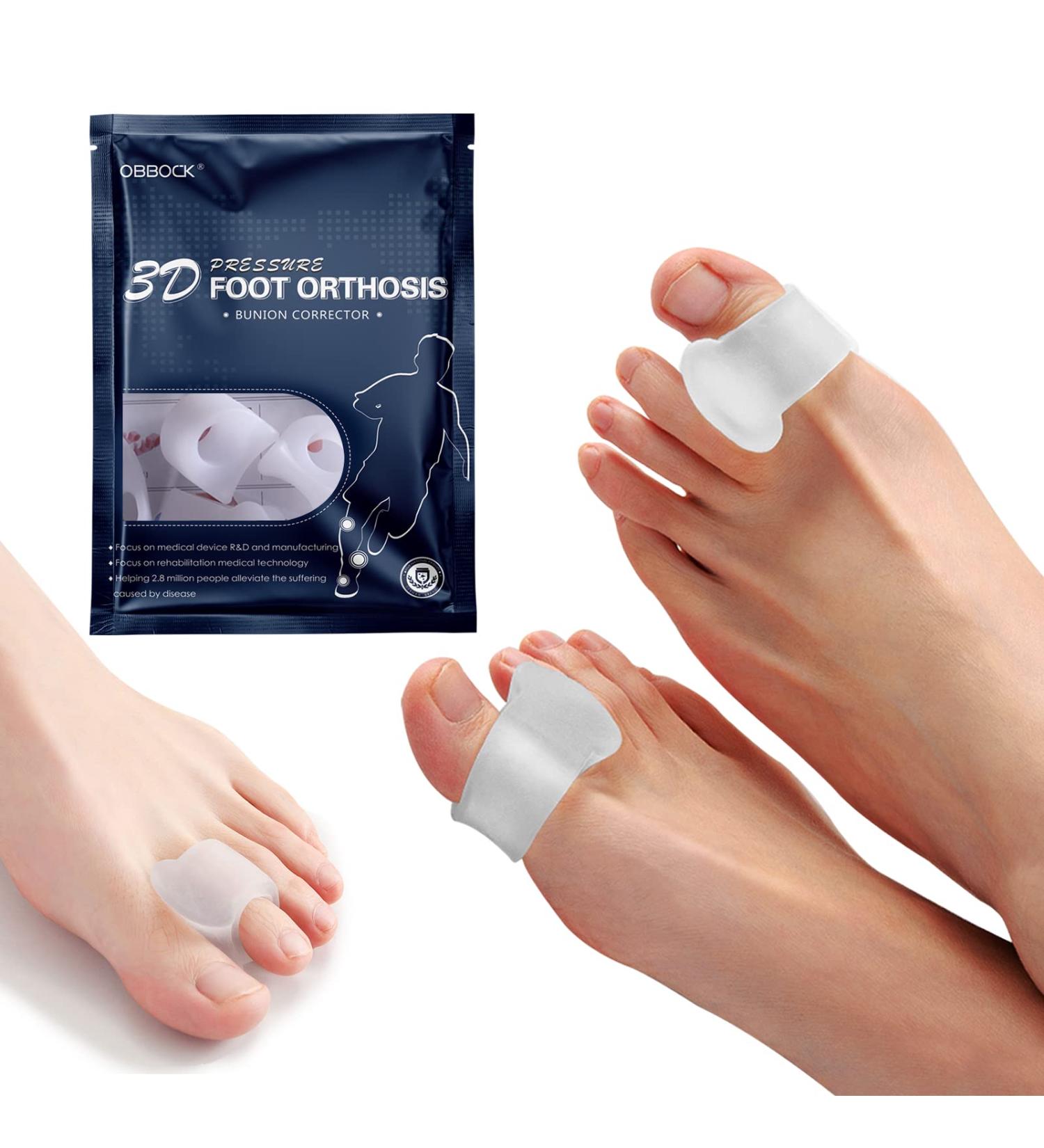 OBBOCK Bunion Corrector & Toe Separator for Women - Gel Toe Cushions - Prevent Rubbing & Relieve Pressure - Toe Protectors (4 Pack) - Buy Online on GoSupps.com
