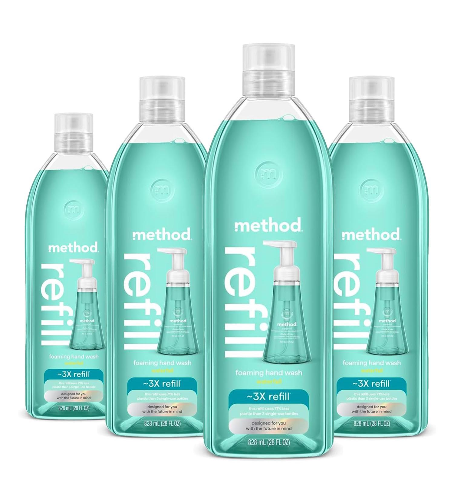 Method Foaming Hand Wash Refill, Waterfall, 28 oz (Pack of 4) (Packaging May Vary) - Buy Online on GoSupps.com