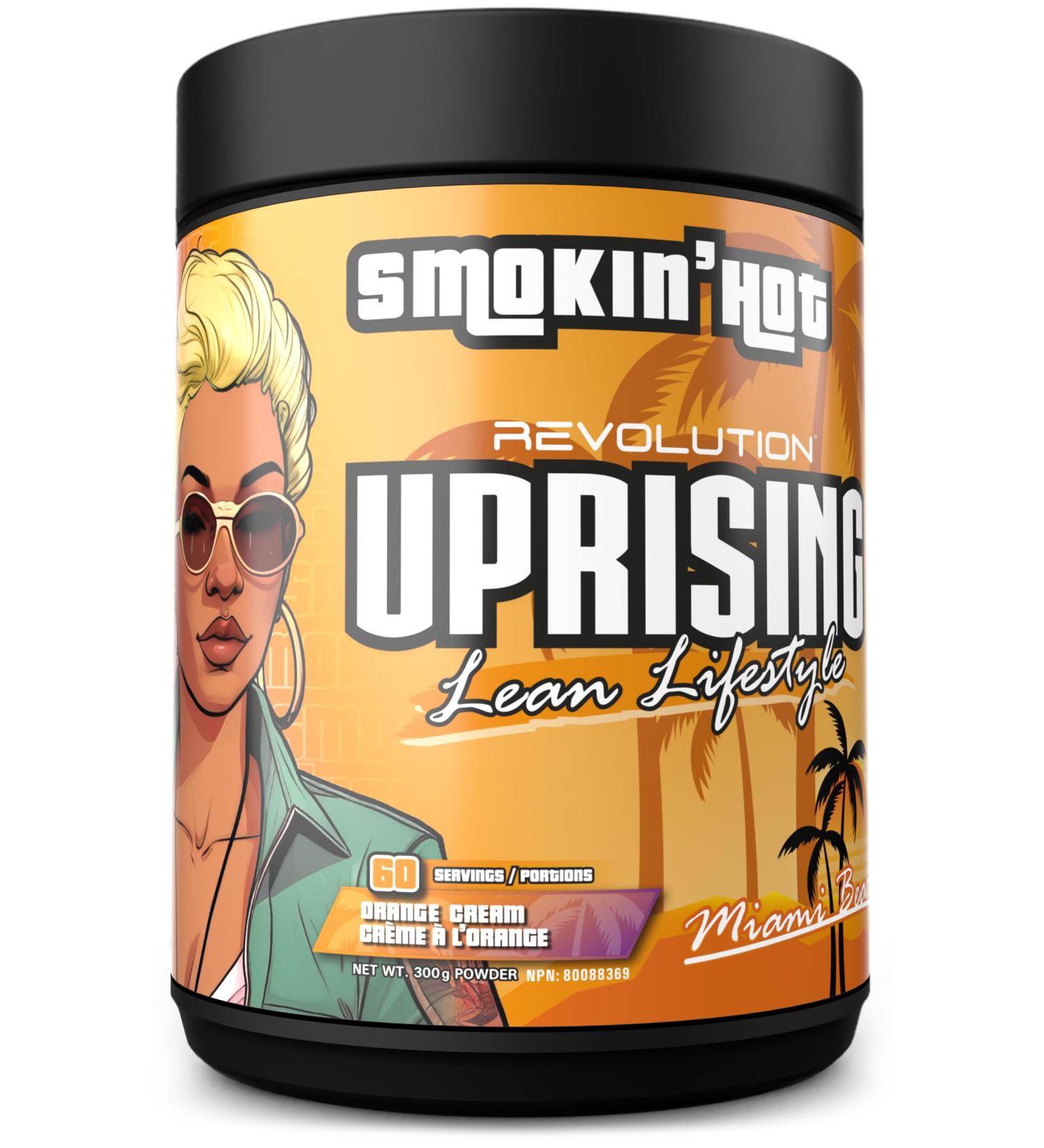 Revolution Nutrition Uprising Smokin' Hot CLA Carnitine Tartrate Caffeine Vitamin B6 B12 300g 60 Servings Orange Cream Orange Cream 300g - Buy Online on GoSupps.com