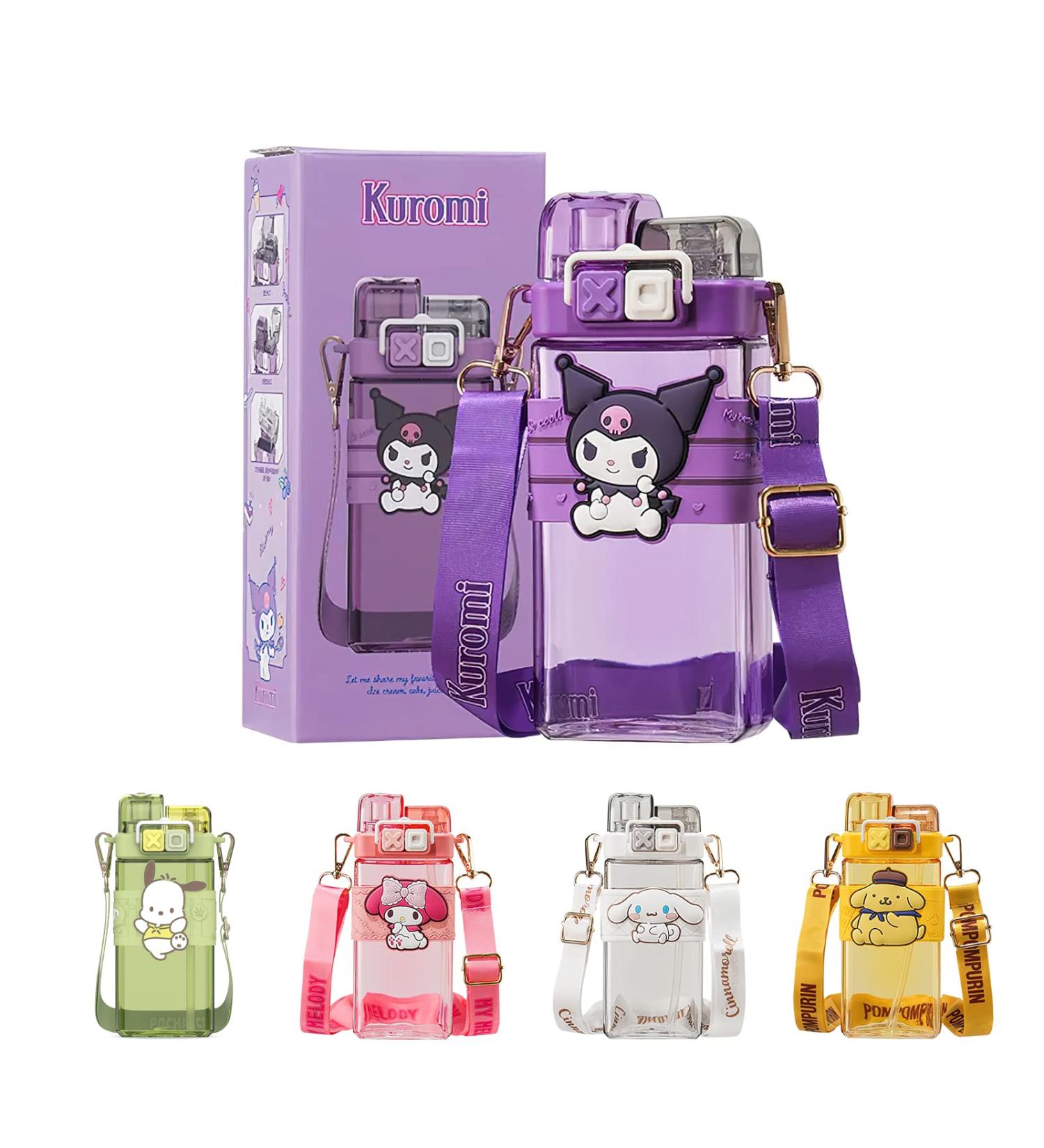Sewing Concepts Kawaii Dual Nozzle Straw Water Bottle | Portable Purple 17.5 OZ Perfect for Sport, Travel, Work | 520ML - Buy Online on GoSupps.com
