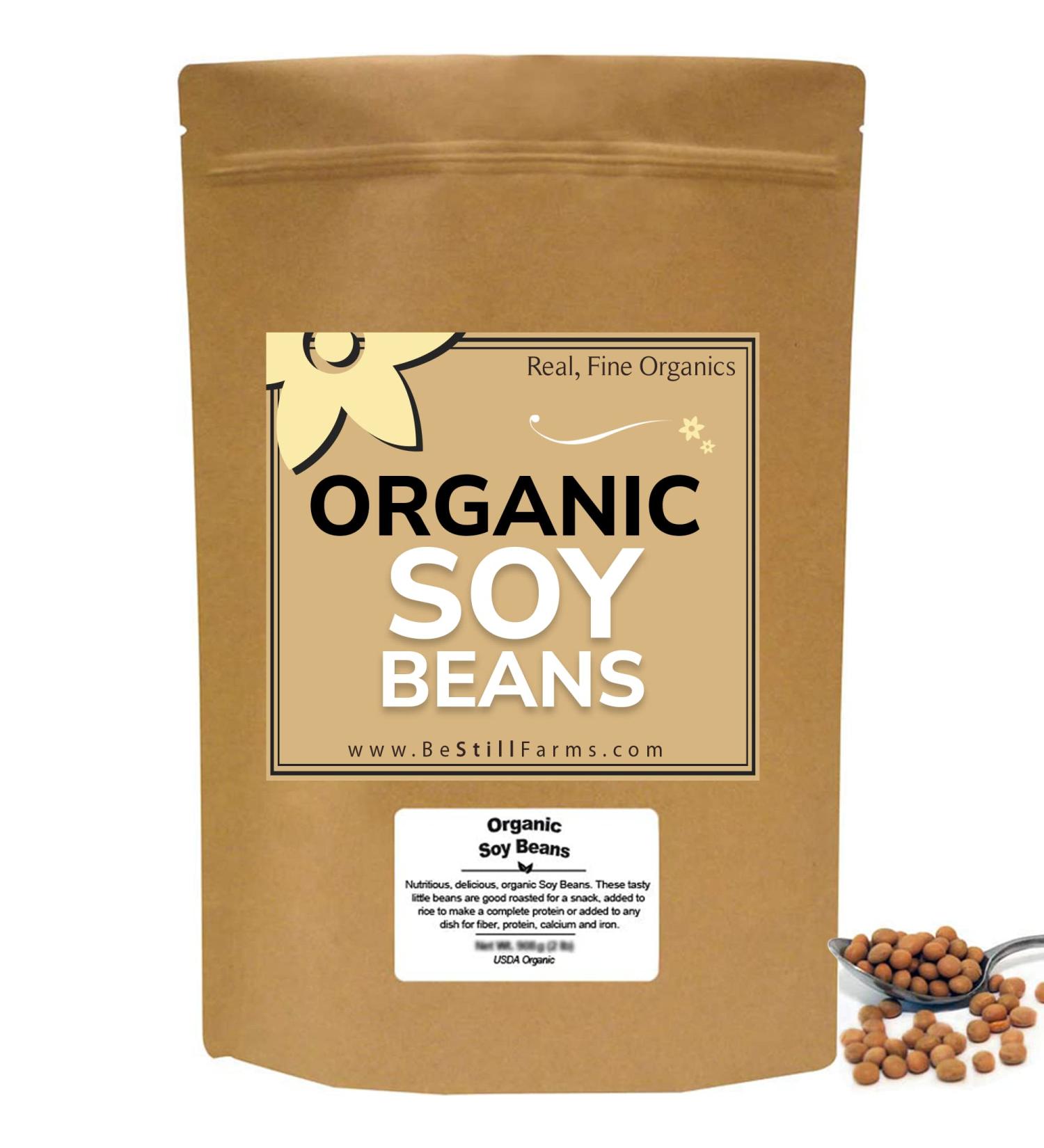 Organic Soybeans Bulk (5 lb) - High Protein & Fiber | Be Still Farms | USA Grown | Non-GMO | Vegan - Perfect for Edamame, Soy Milk, Tofu - Buy Online on GoSupps.com
