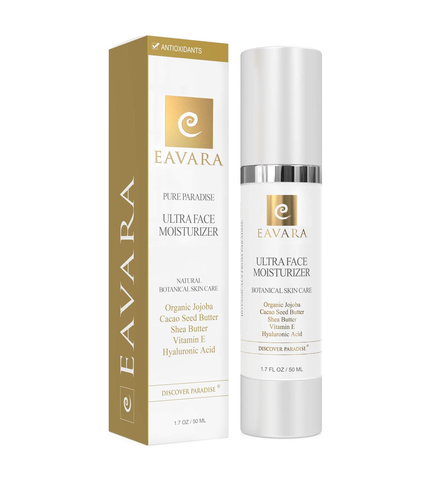 Organic Face Moisturizer Cream with Collagen Peptides & Hyaluronic Acid - Anti-Aging Paraben-Free Lotion for Men & Women | Award-Winning Hydration with Shea & Jojoba - Buy Online on GoSupps.com