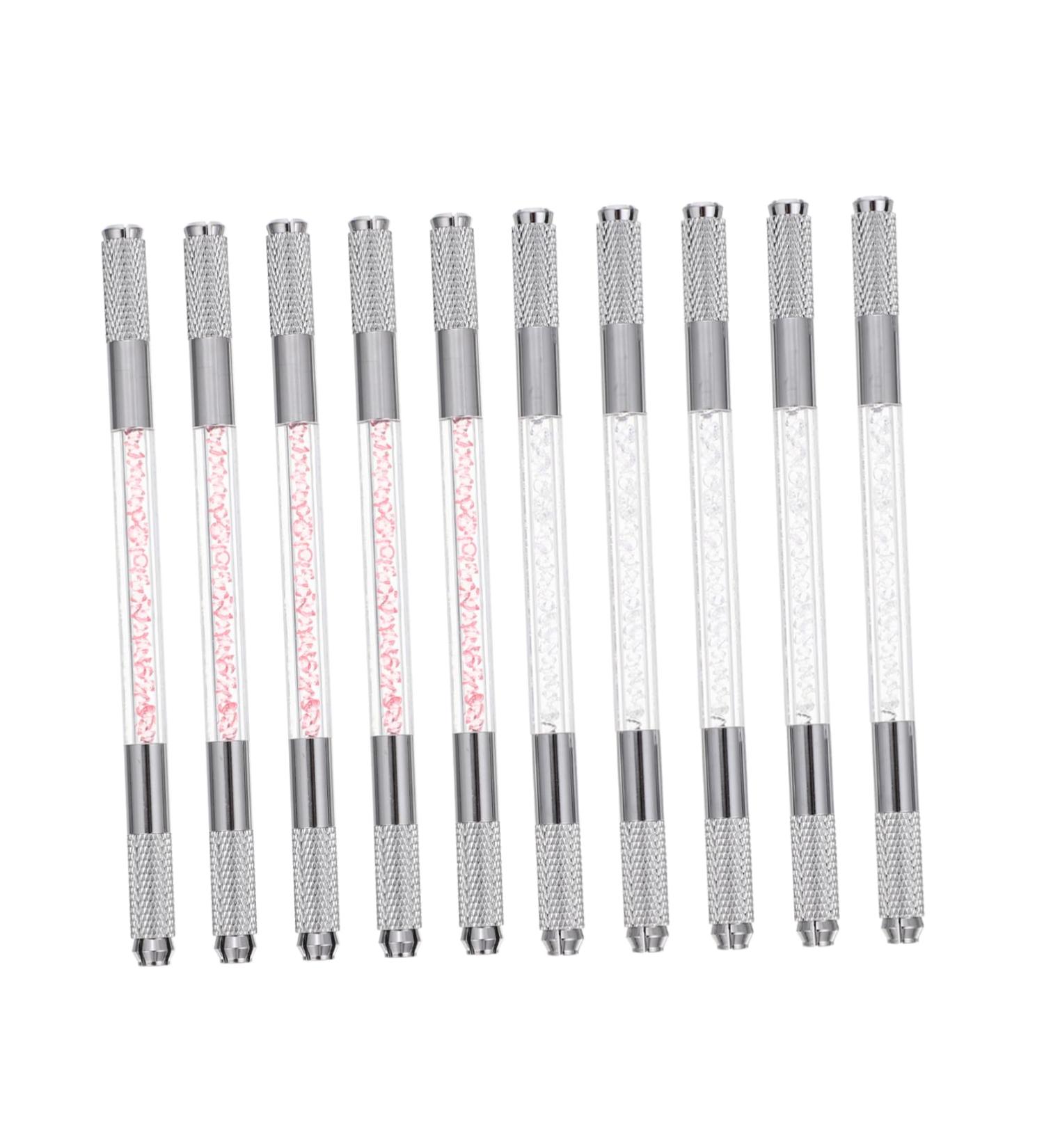 Didiseaon Microblading Pen 10pcs Crystal Eyebrow Pencil Brow Embroidery Pens Dual End Abs Multifunction Holder - Buy Online on GoSupps.com