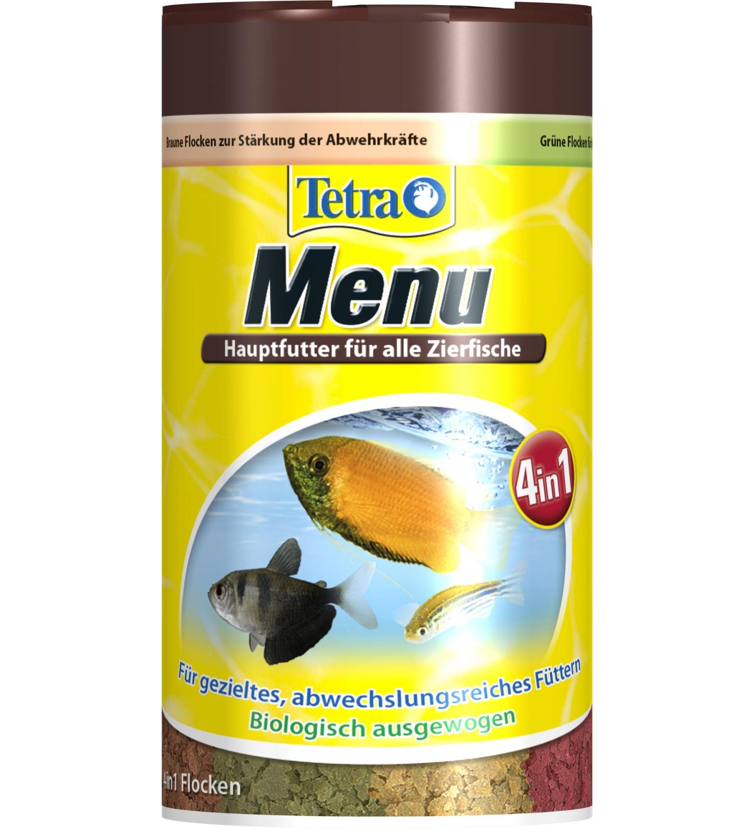 Tetra Min Menu Fish Feed - Varied Main Feed Mix for All Ornamental Fish - 100 ml Can (25 g) - Buy Online on GoSupps.com