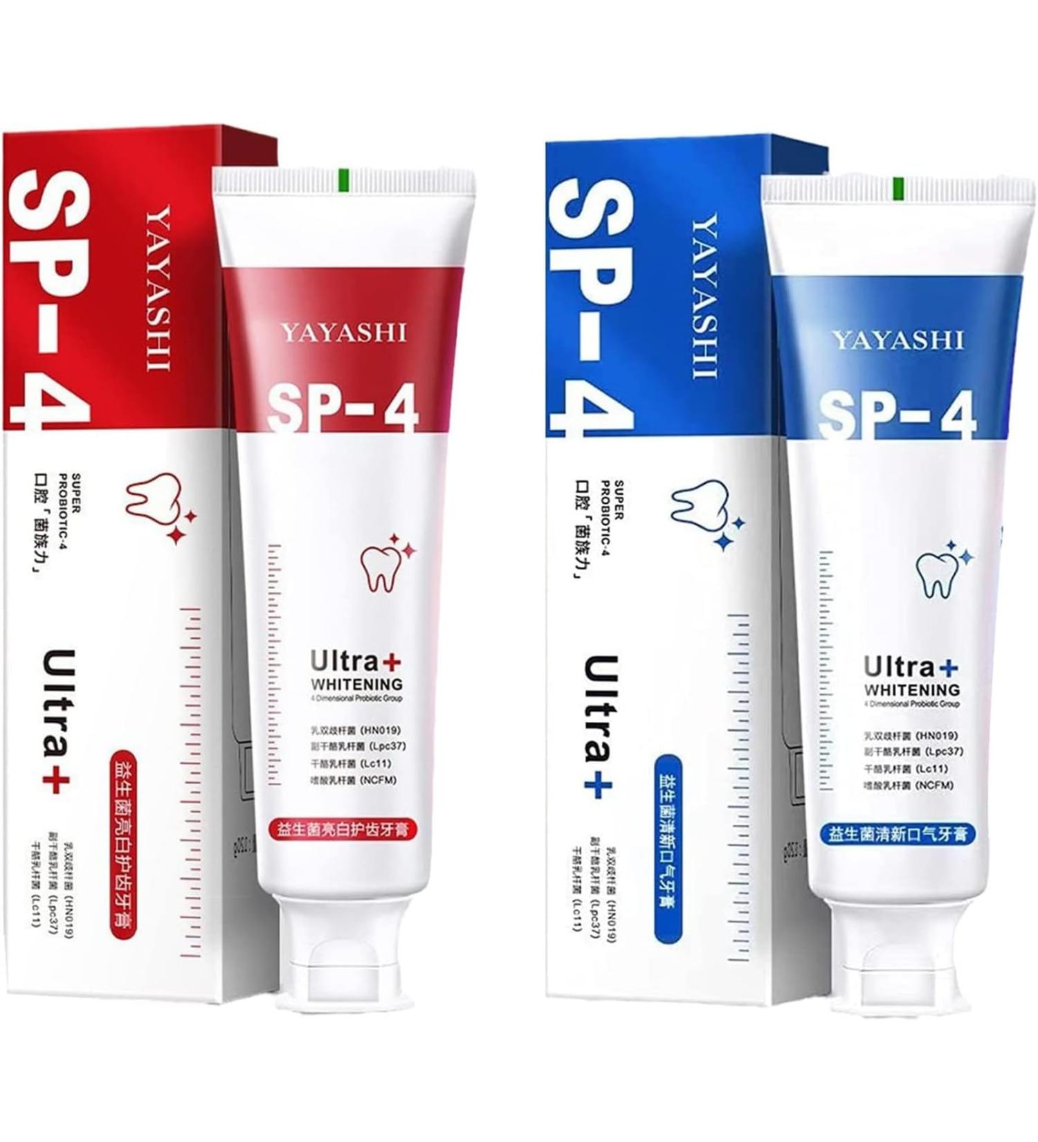 2023 Sp-4 Toothpaste Sp-4 Super Probiotic-4 Toothpaste Whitening and Stain Removal Deep Cleaning Toothpaste Fresh Breath Toothpaste - Buy Online on GoSupps.com