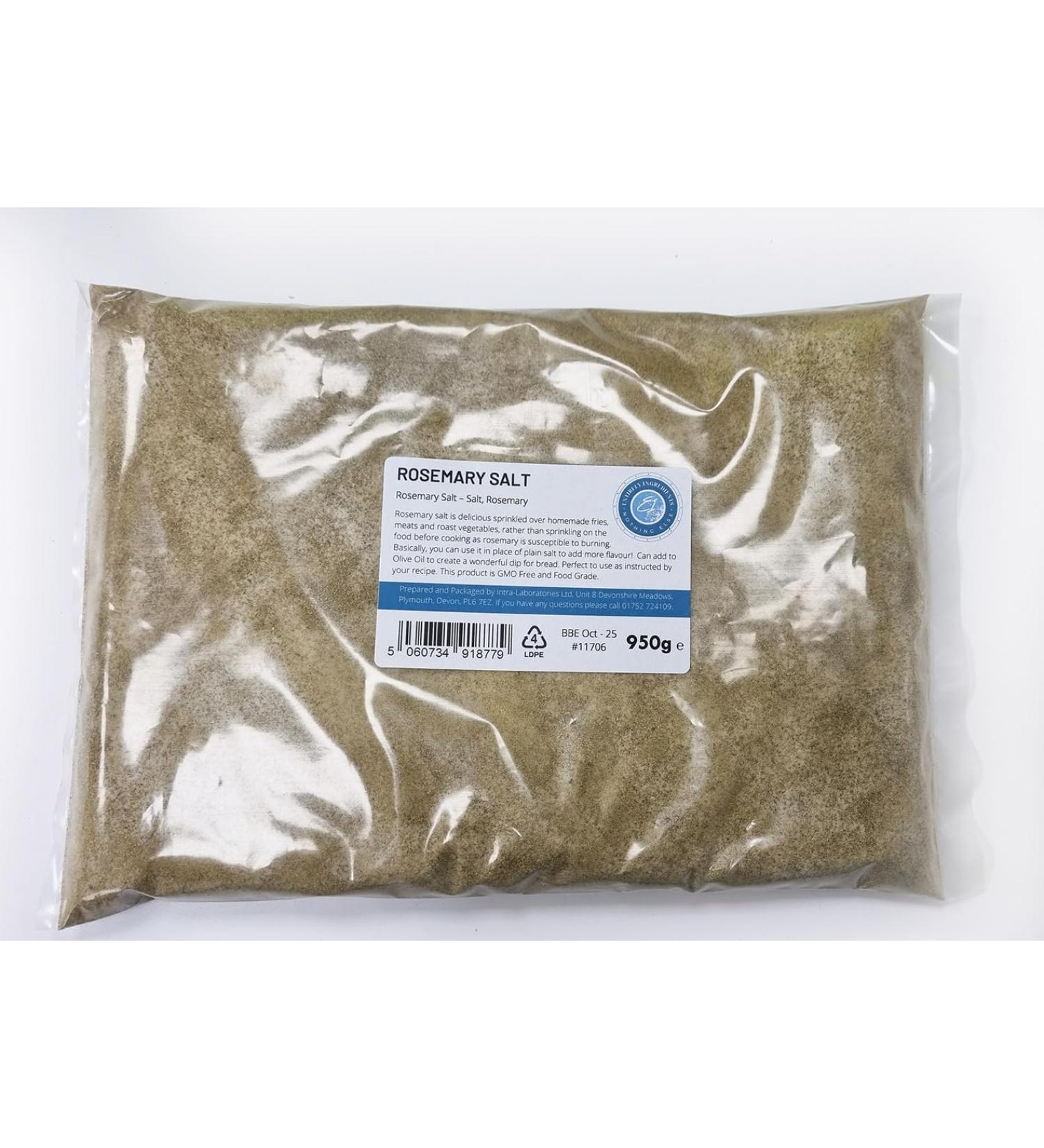 Entirely Ingredients - Rosemary Salt - Food Grade - Perfect for Focaccia and Roast Potatoes 950g