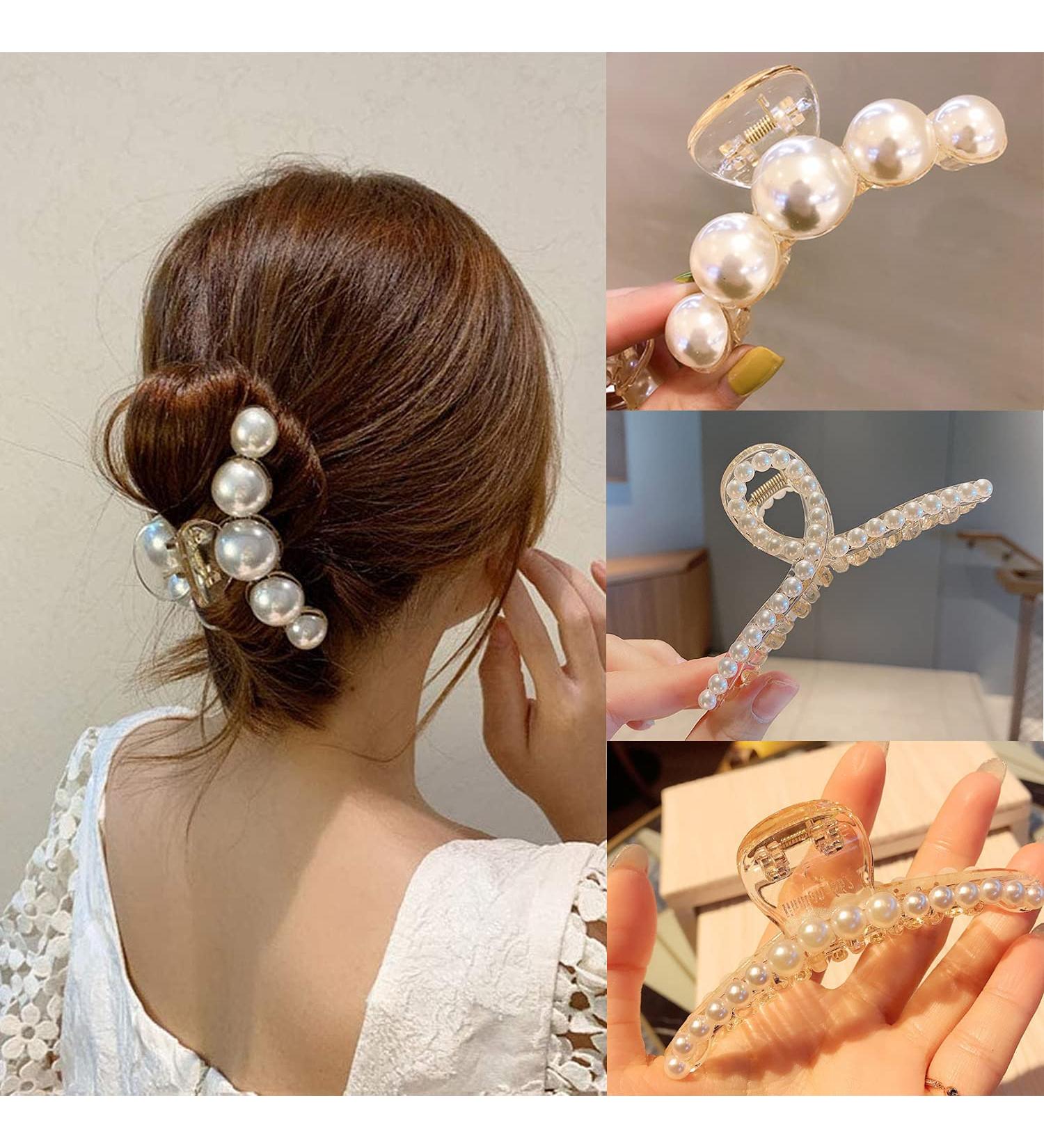 3PCs Large Non-Slip Hair Clips - Shonco Transparent Banana Hair Claw Clips for Women & Girls - Buy Online on GoSupps.com