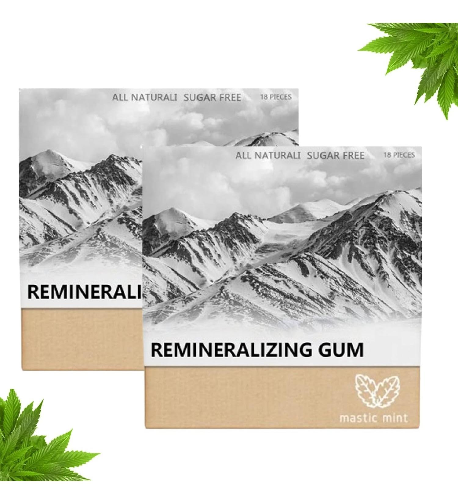 Larineco Remineralizing Gum Larineco Remineralizing Gum Chewing Gum Organic Mastic Mint Chewing Gum Supports Oral Health Sugar-Free Long Lasting Chewing Gum (2 Boxes-A) - Buy Online on GoSupps.com