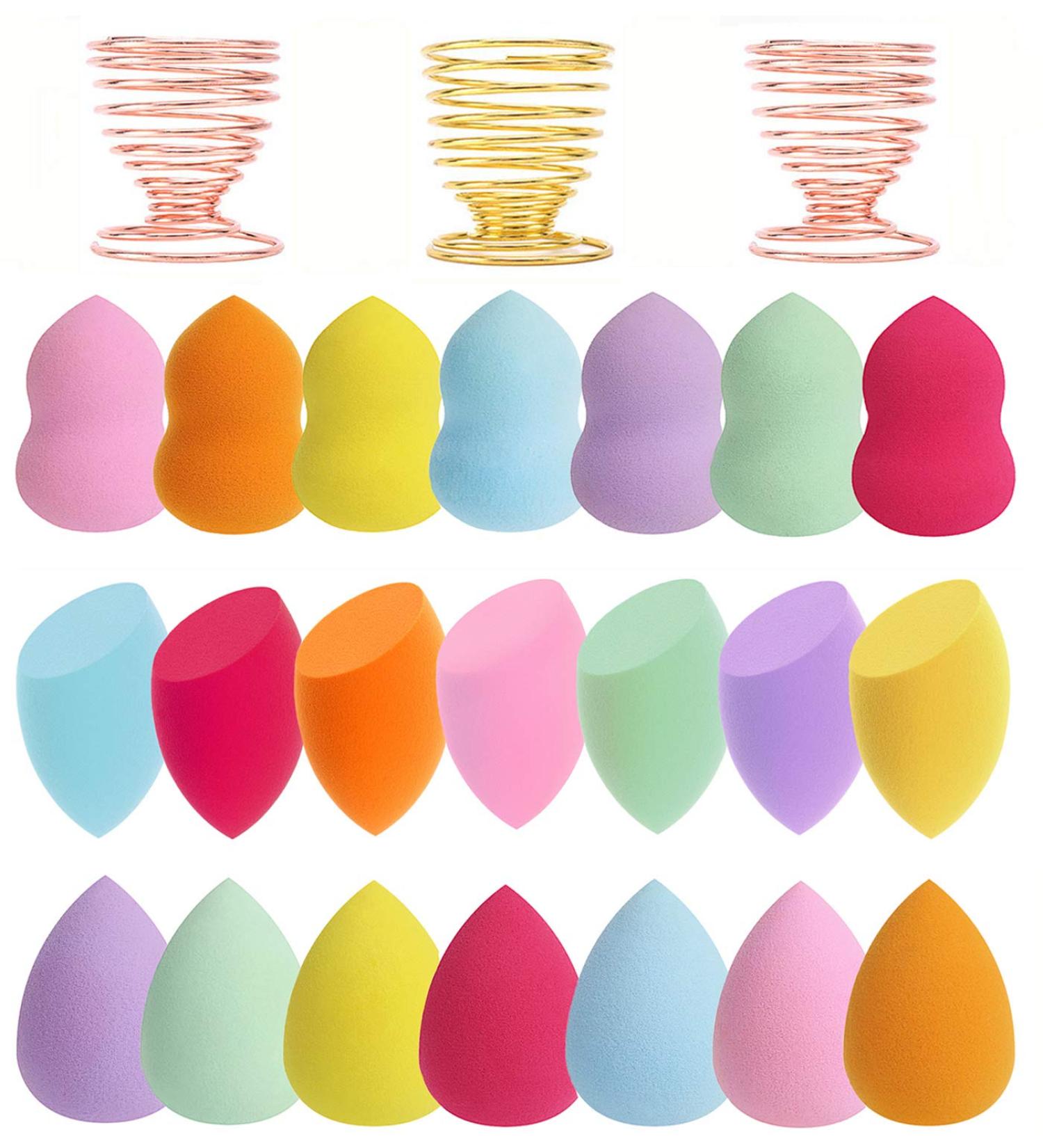 Abgream 24pcs Makeup Sponge Blender Set - Latex-Free Vegan Sponges with Holder - Beauty Cosmetic Foundation Blending Puff for Liquid BB Cream - Style 1 - Buy Online on GoSupps.com