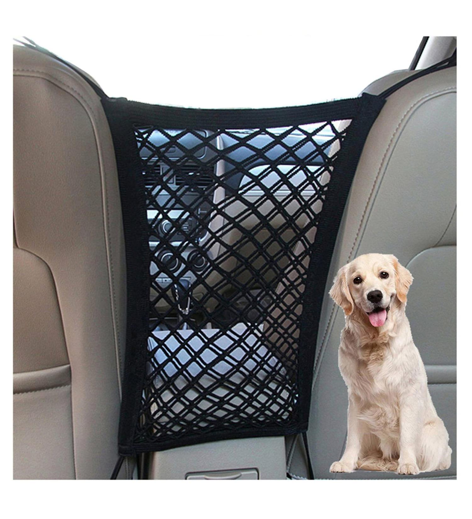 DYKESON Pet Barrier Car Net with Safety Mesh & Organizer for SUVs/Cars - Easy Install, Safe for Kids & Pets - Buy Online on GoSupps.com