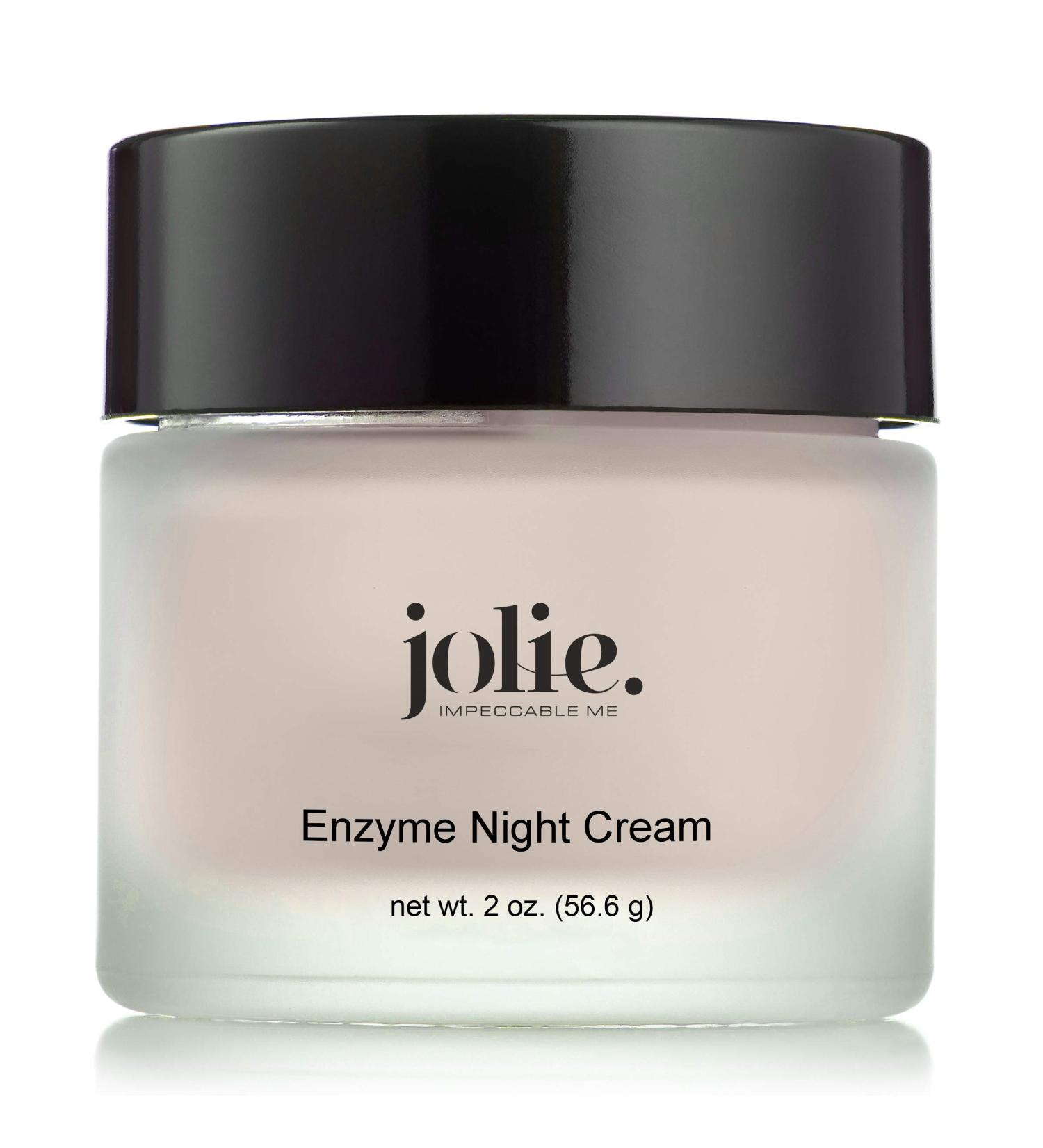Jolie Papaya Enzyme Night Cream - Facial P.M. Moisturizer With Advanced Hydration - All Skin Types - 2 oz.