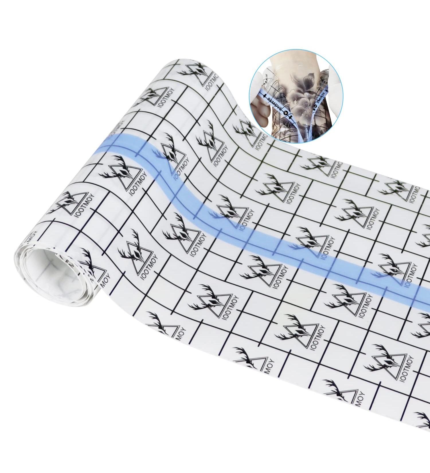 Tattoo Aftercare Waterproof Bandage | Transparent Film Dressing 6x40 Roll | Second Skin Healing Adhesive Wrap | Protect & Heal Your Tattoo - Buy Online on GoSupps.com