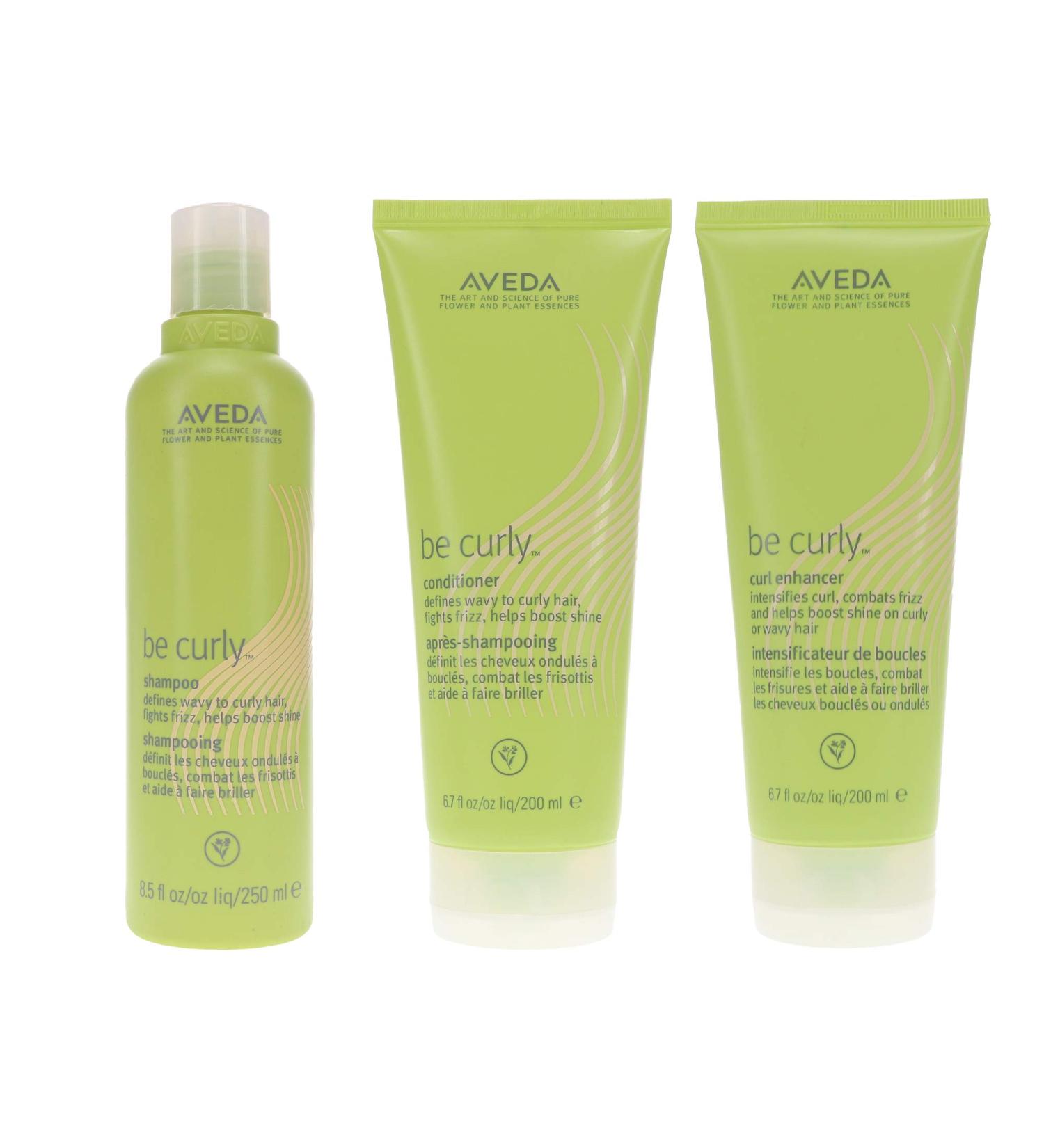 Aveda Be Curly Shampoo 8.5 Oz, Conditioner 6.7 Oz & Curl Enhancer 6.7 Oz - Complete Curly Hair Care Set - Buy Online on GoSupps.com