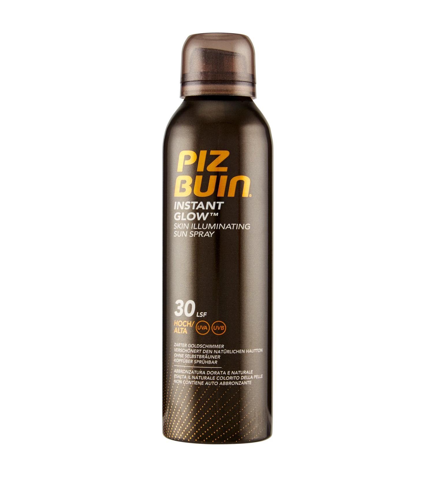 Piz Buin Instant Glow Body Lotion Spray SPF 30 - 150 ml | Fast-Absorbing Sunscreen for Radiant Skin | International Shipping Available - Buy Online on GoSupps.com