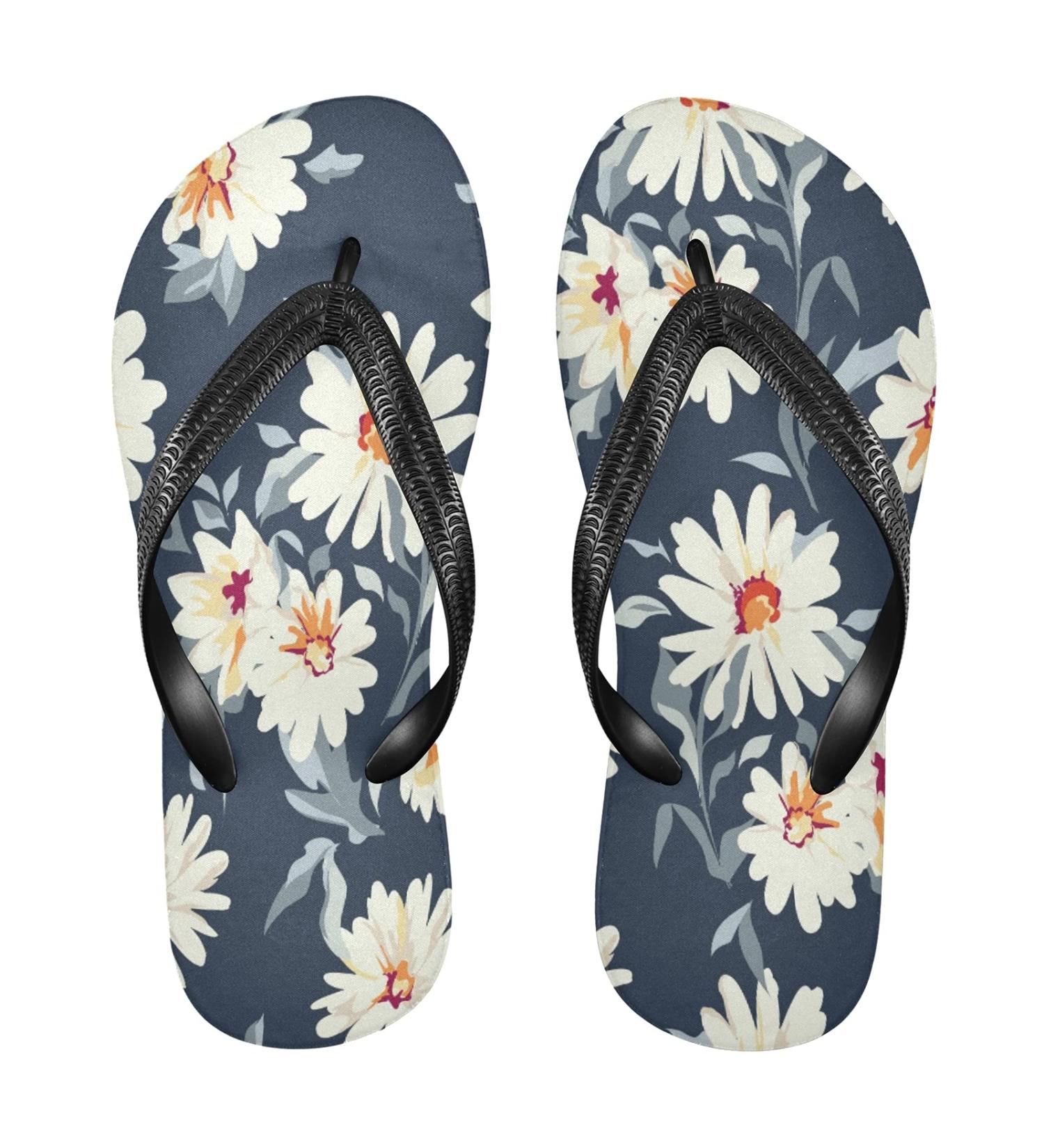 Mnsruu Daisy Flip Flops for Men & Women | Home Hotel Spa & Travel Comfort - Buy Online on GoSupps.com