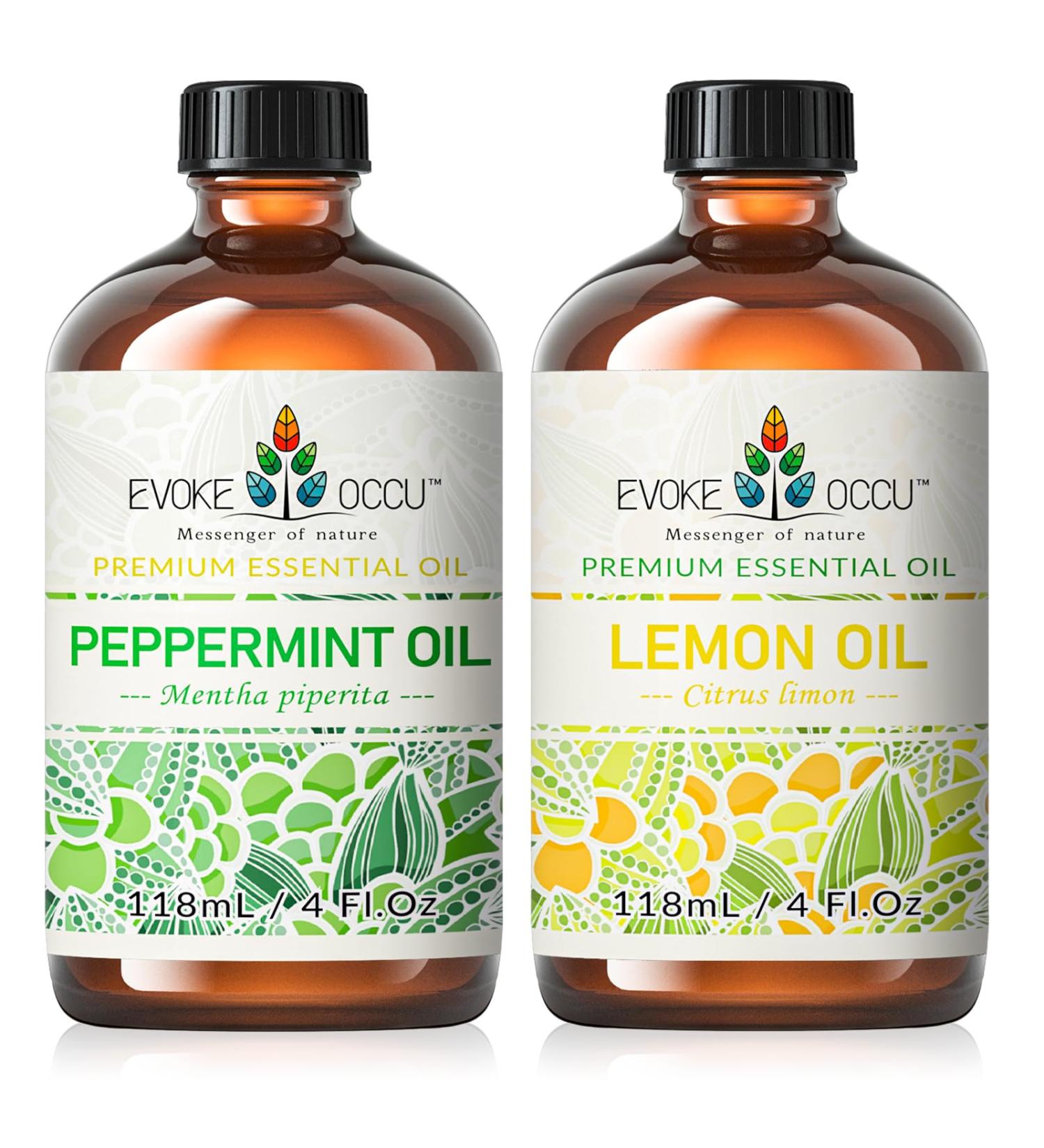 EVOKE OCCU Peppermint Essential Oil and Lemon Essential Oil - 4 Fl Oz - Buy Online on GoSupps.com