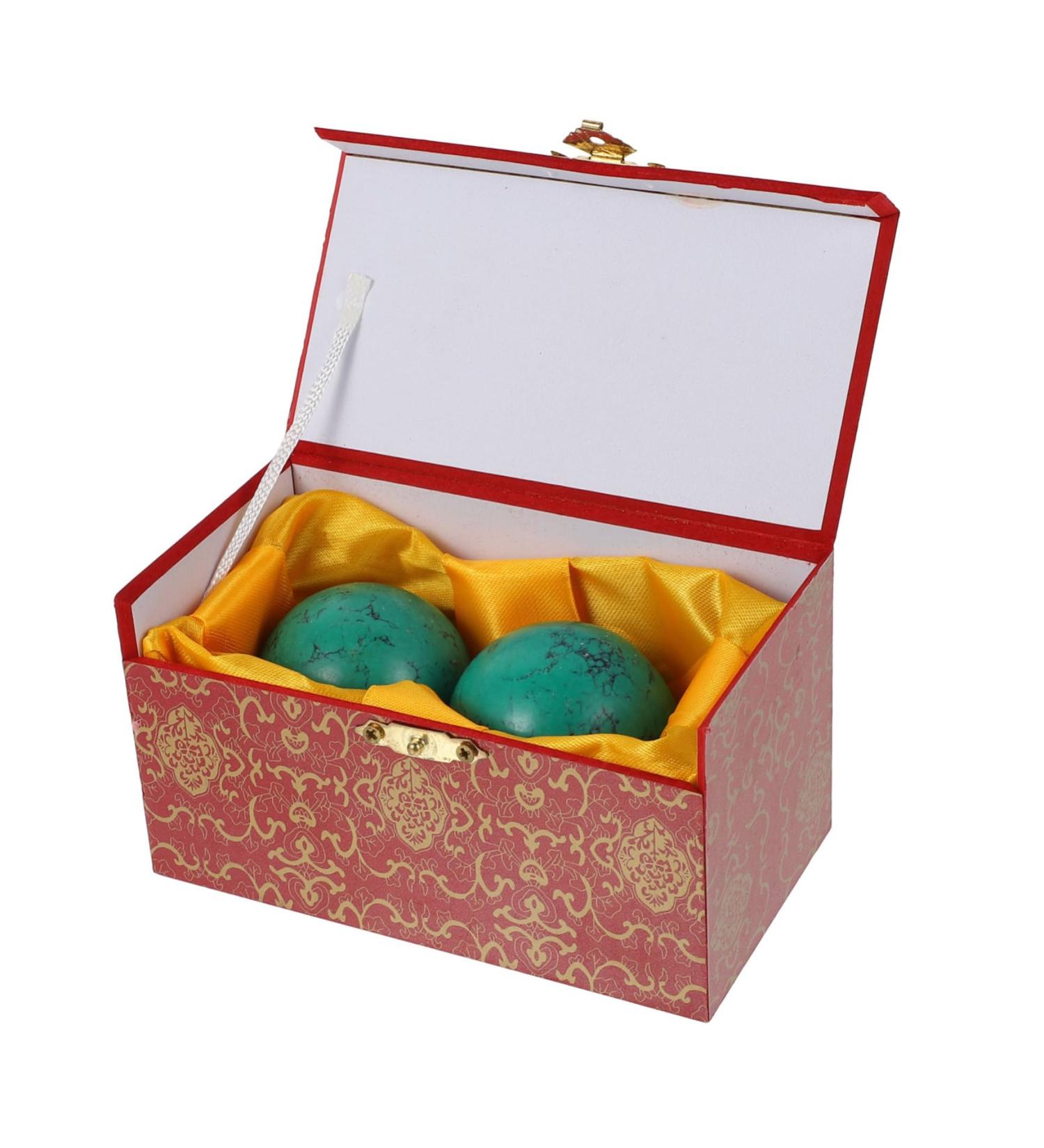 Healeeved 2st Turkish Handball Massage Balls - Stress Relief & Fitness | Chinese Smoothing Balls for Health Exercises (Green 6x6x6cm) - Buy Online on GoSupps.com