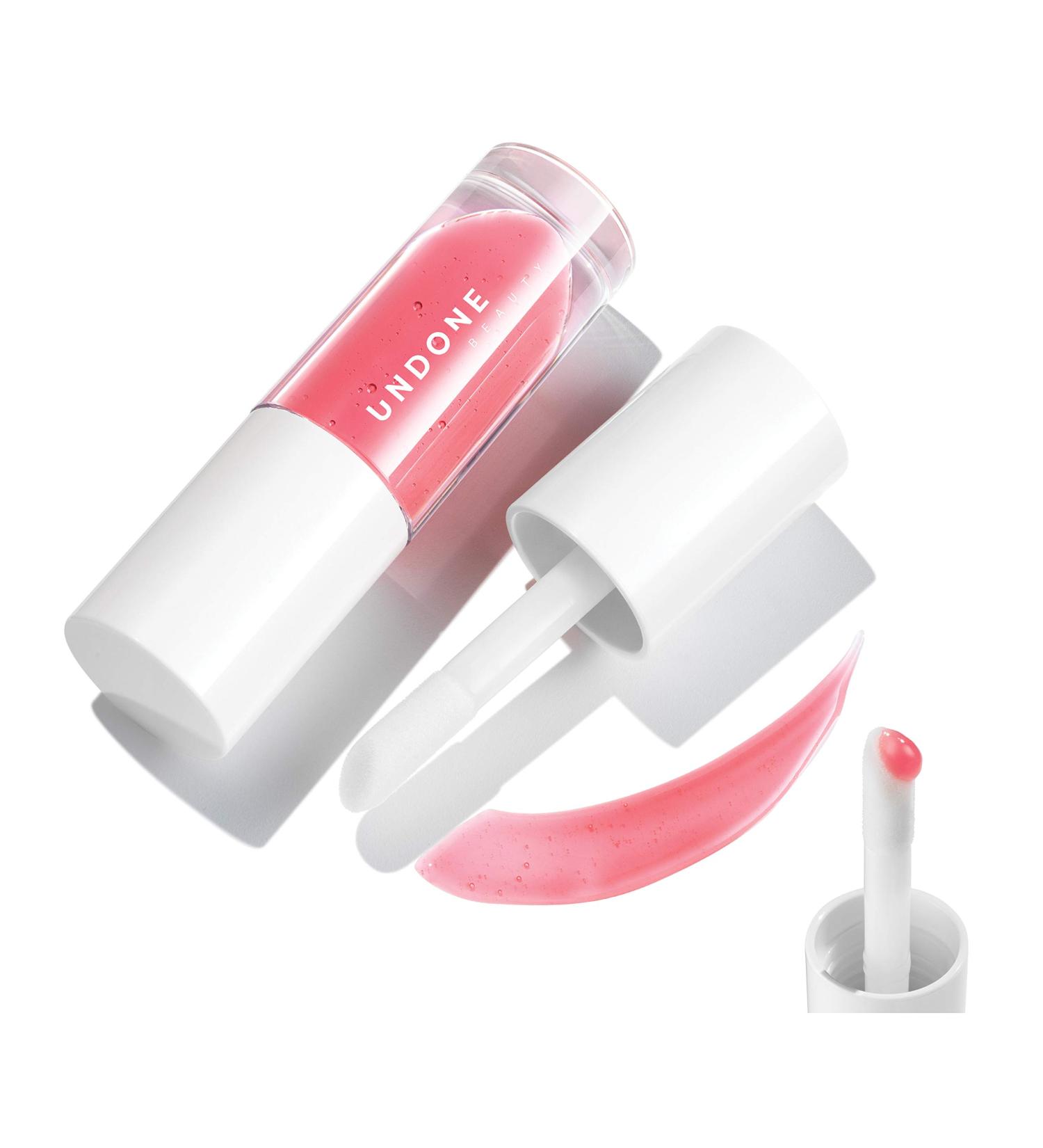 UNDONE BEAUTY Poppa Gloss Moisturizing Tinted Lip Gloss-Balm Hybrid | Long Wear Lightweight Formula with Cloudberry Seed Oil Extract for Lip Nourishment | Watercolor Rose - Buy Online on GoSupps.com