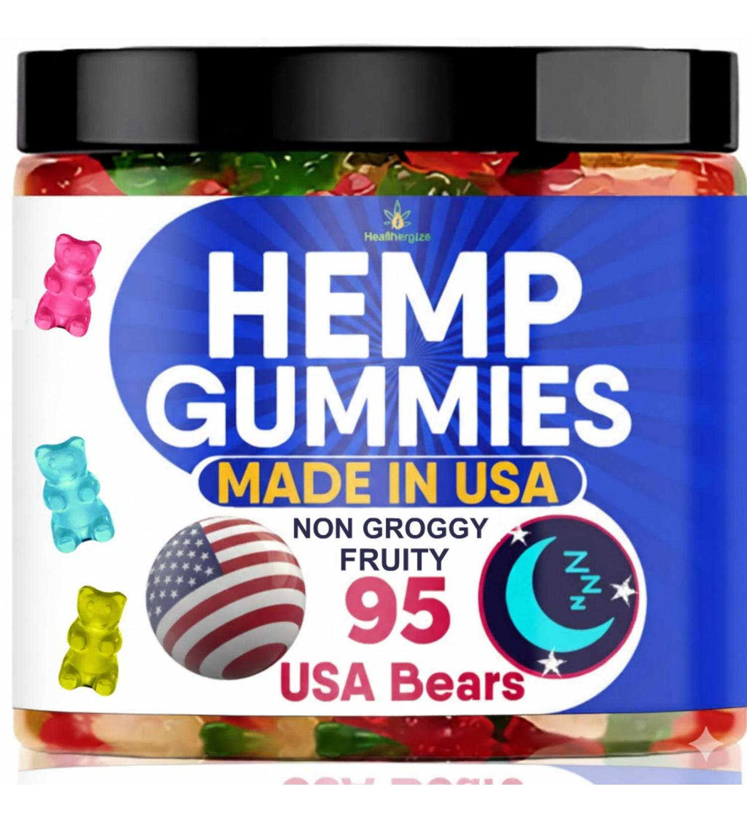 Hemp Gummies for Sleep Full Calm Relaxation Hempoil Infused Gummy Edibles-95 Fresh USA Bears - Buy Online on GoSupps.com