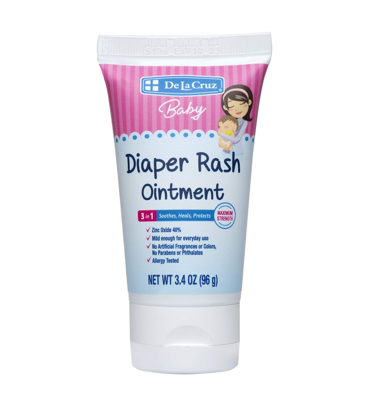 De La Cruz Baby Diaper Rash Ointment Maximum Strength 3.4 oz | Fast Relief & Protection - Buy Online on GoSupps.com