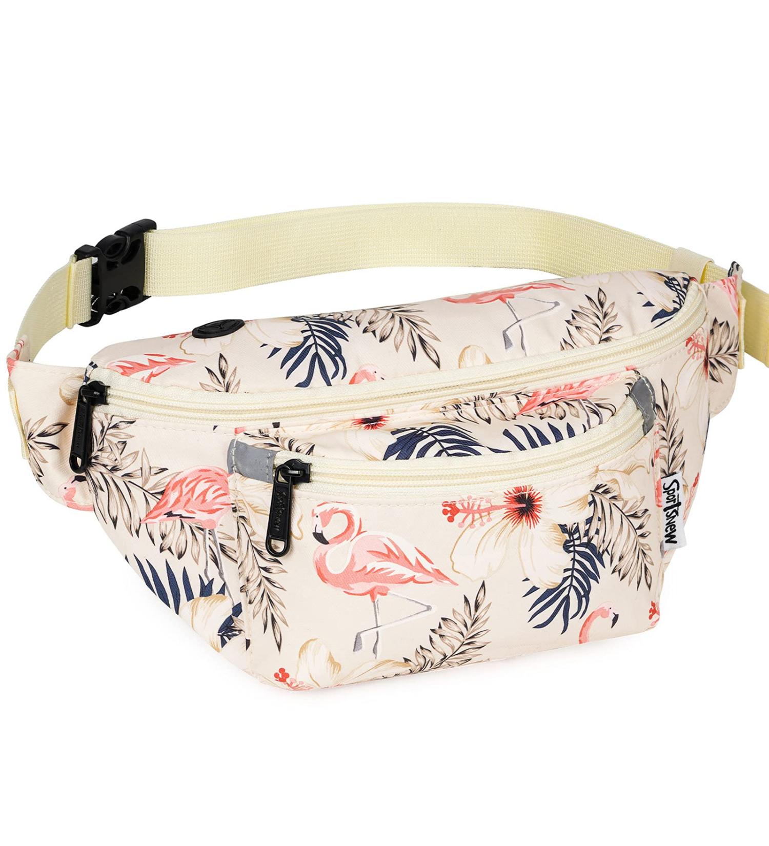 Fanny Pack for Men Women - Waist Bag Pack - Lightweight Belt Bag for Travel Sports Hiking Flamingo 11" x 5" x 6" L(11" x 5" x 6") - Buy Online on GoSupps.com