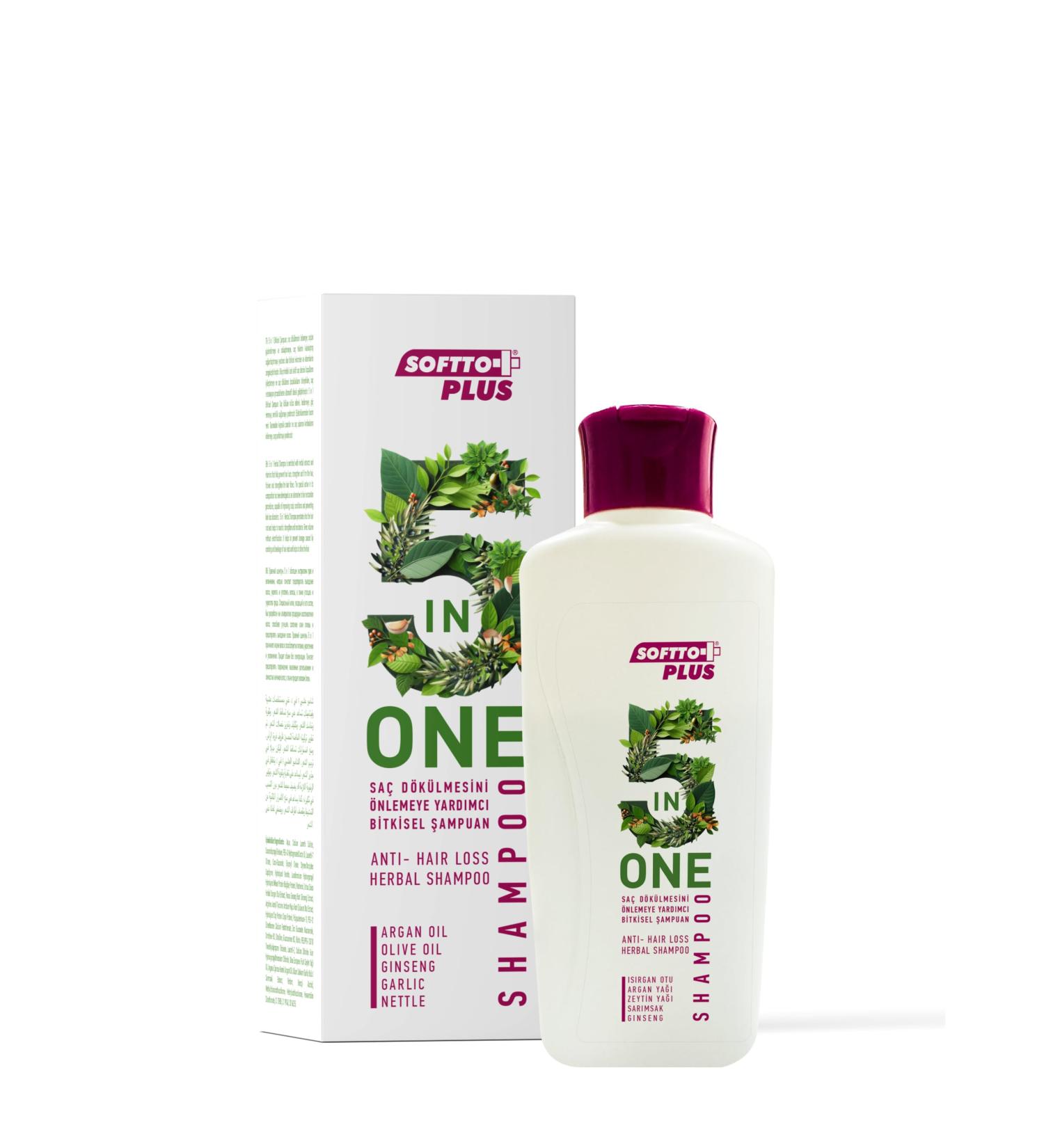 Softto+Plus Shampooing anti-perte 5 en 1 base de plantes pour des cheveux plus forts et plus volumineux - Buy Online on GoSupps.com