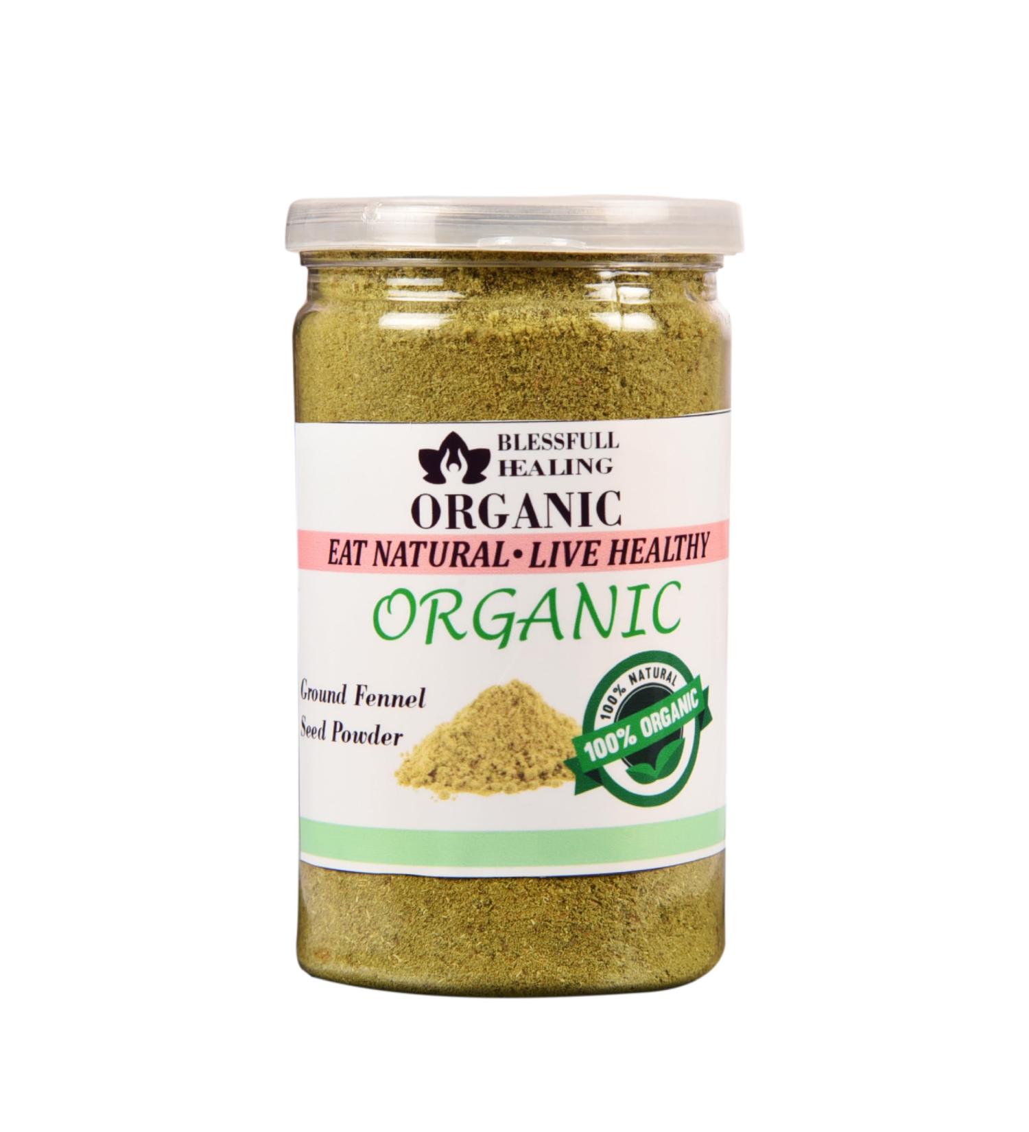 Blessfull Healing Organic Ground Fennel Seed Powder 200 Gram (Packing May Vary) 200 Gram 7.05 oz