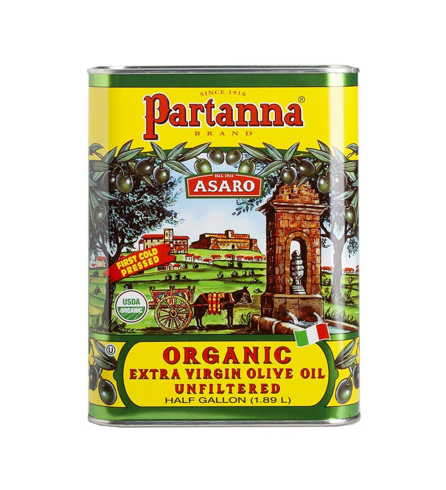 Partanna EVERYDAY 64 Fl Oz Tin | USDA Organic Unfiltered Extra Virgin Olive Oil - Buy Online on GoSupps.com