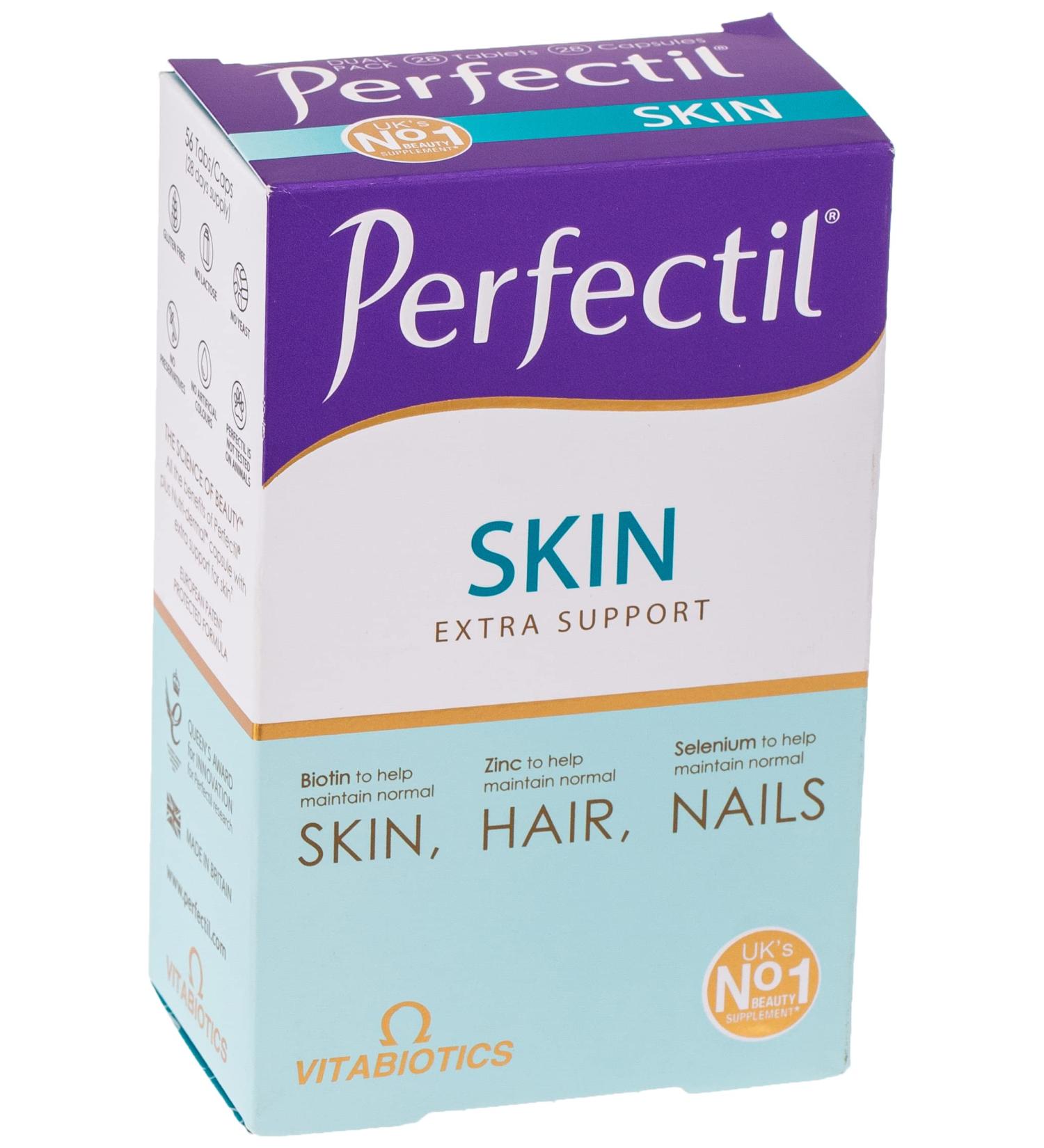 Perfectil by Vitabiotics Plus Skin Extra Support Tablets & Capsules x 28 - Buy Online on GoSupps.com